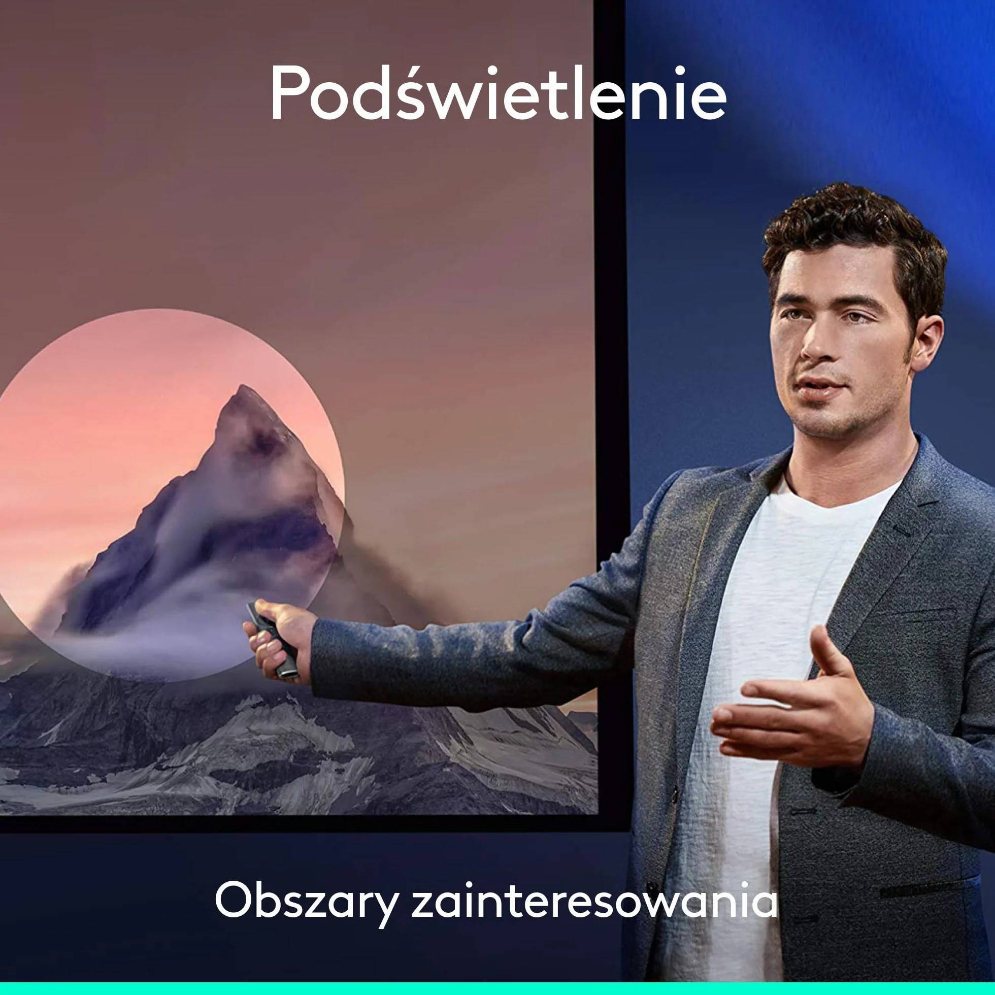 Logitech Spotlight™ Presentation Remote, Z zaawansowanym cyfrowym wskaźnikiem i zegarem z alertami wibracyjnymi, PC/Mac - Szary