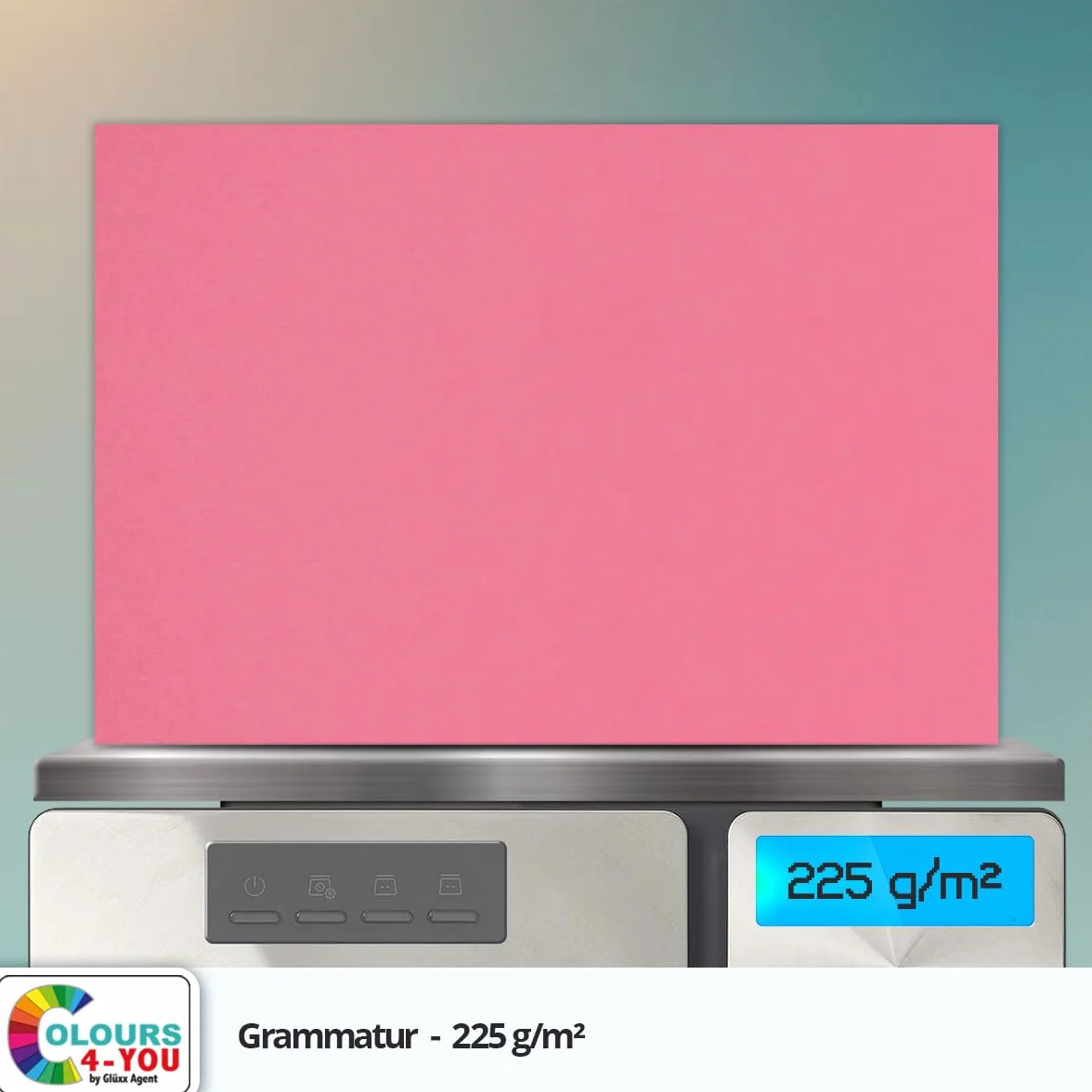 Colours-4-you arkusz papierowy DIN A4, karton do majsterkowania w kolorze różowym, 21,0 x 29,7 cm, 225 g/m², arkusz planowy, papier do majsterkowania, karton