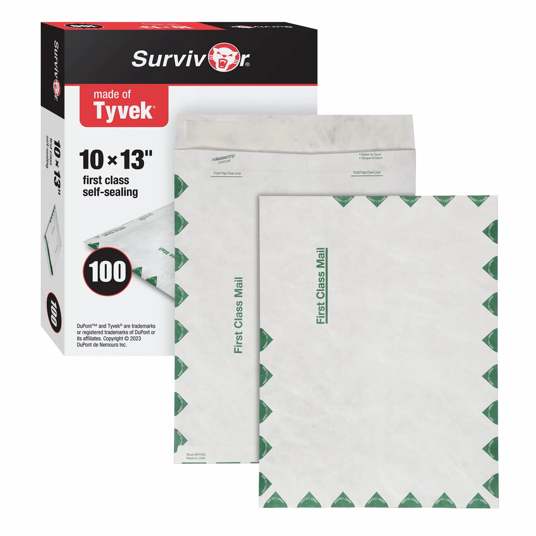 Tyvek USPS First Class Mailer 10 x 13 biały 100 sztuk