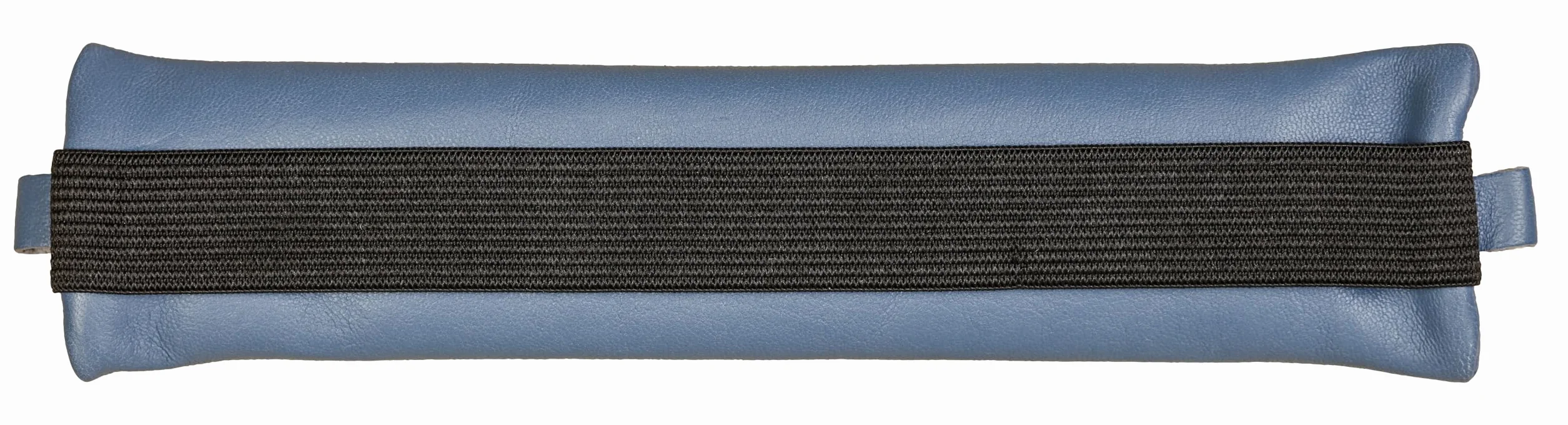 Clairefontaine 77039C Kolekcja Age Bag Piórnik płaski z gumką z prawdziwej skóry jagnięcej niebieski – 20 x 4,5 cm