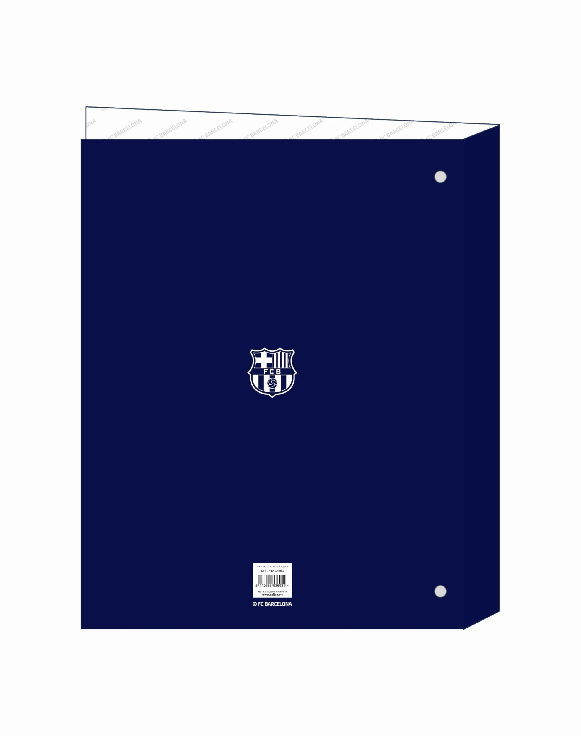 F.C. BARCELONA Folder z foliami z 4 pierścieniami, idealny dla dzieci w różnym wieku, wygodny i wszechstronny, jakość i wytrzymałość, 26,5 x 33 cm, kolor granatowy/bordowy, Granatowy/granatowy,