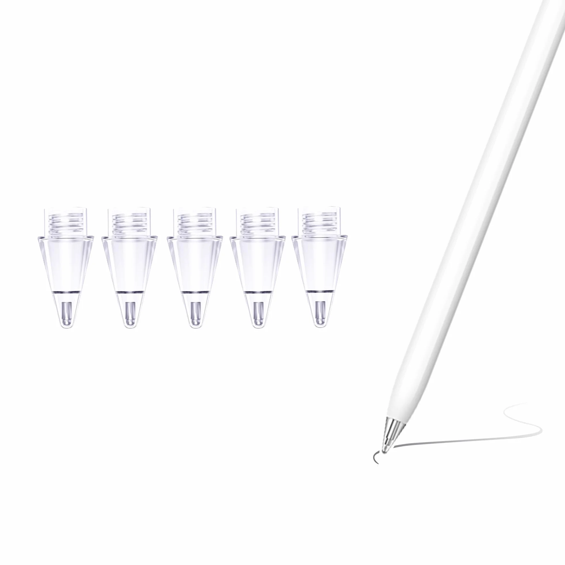 5X oryginalne końcówki zamienne do Huawei M Pencil Pro & 3rd Gen, [Nie dla Lenovo Precison Pen 2 Laptop], trwalsze, precyzyjne sterowanie, przyjazny ekran, czarny