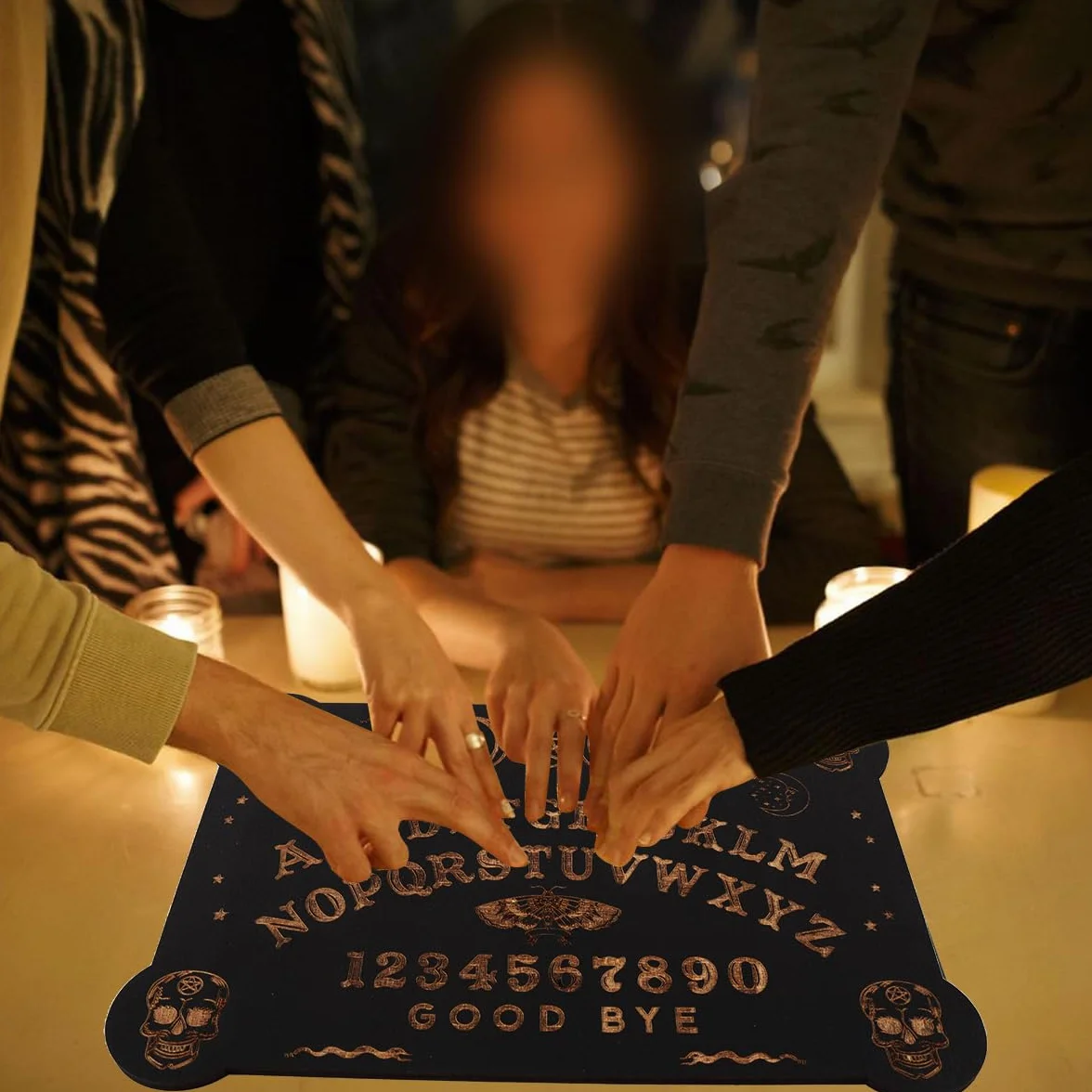 Drewniana czarna tablica Ouija Klasyczne tablice do rozmów z planszetką, metafizyczna tablica z wiadomościami duchowymi Prezenty Wiccan na artykuły do czarów