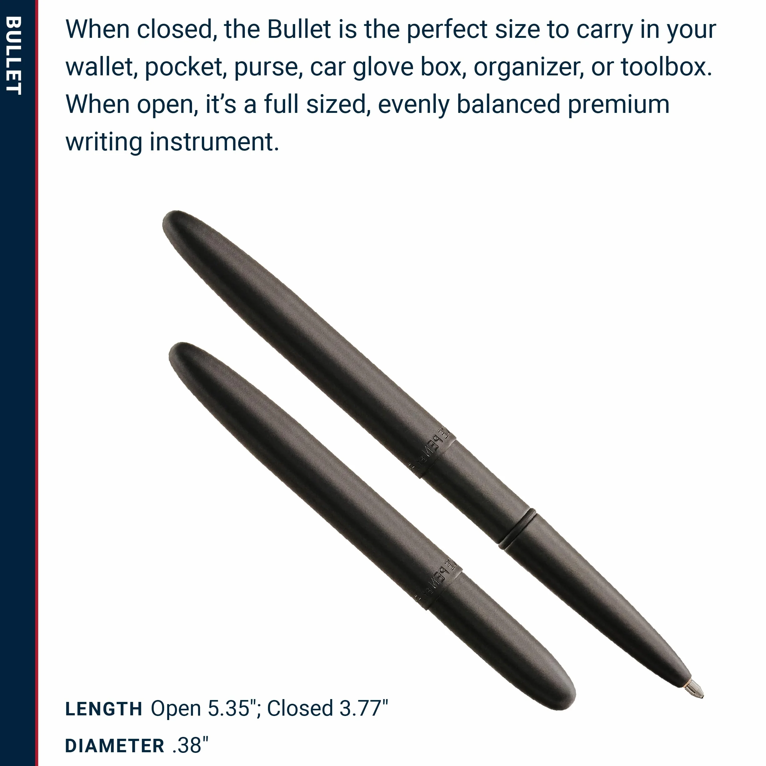 FISHER SPACE PEN Bullet Black, 1 sztuka (1 opakowanie)