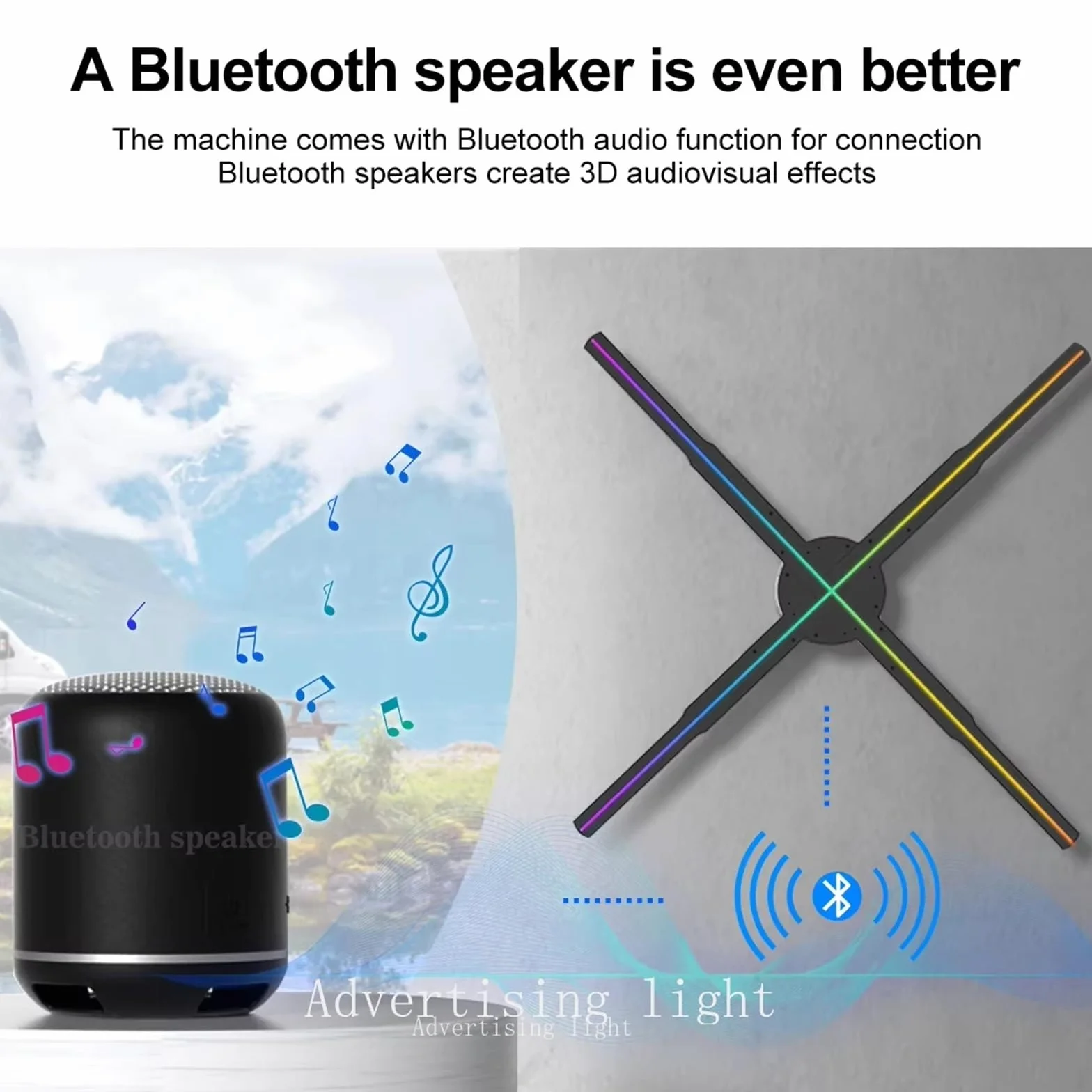 80CM 3D Hologram Projector Fan 928 LED beads Holographic Player 2000 * 928 support Video Shop Advertising Display Festival Light