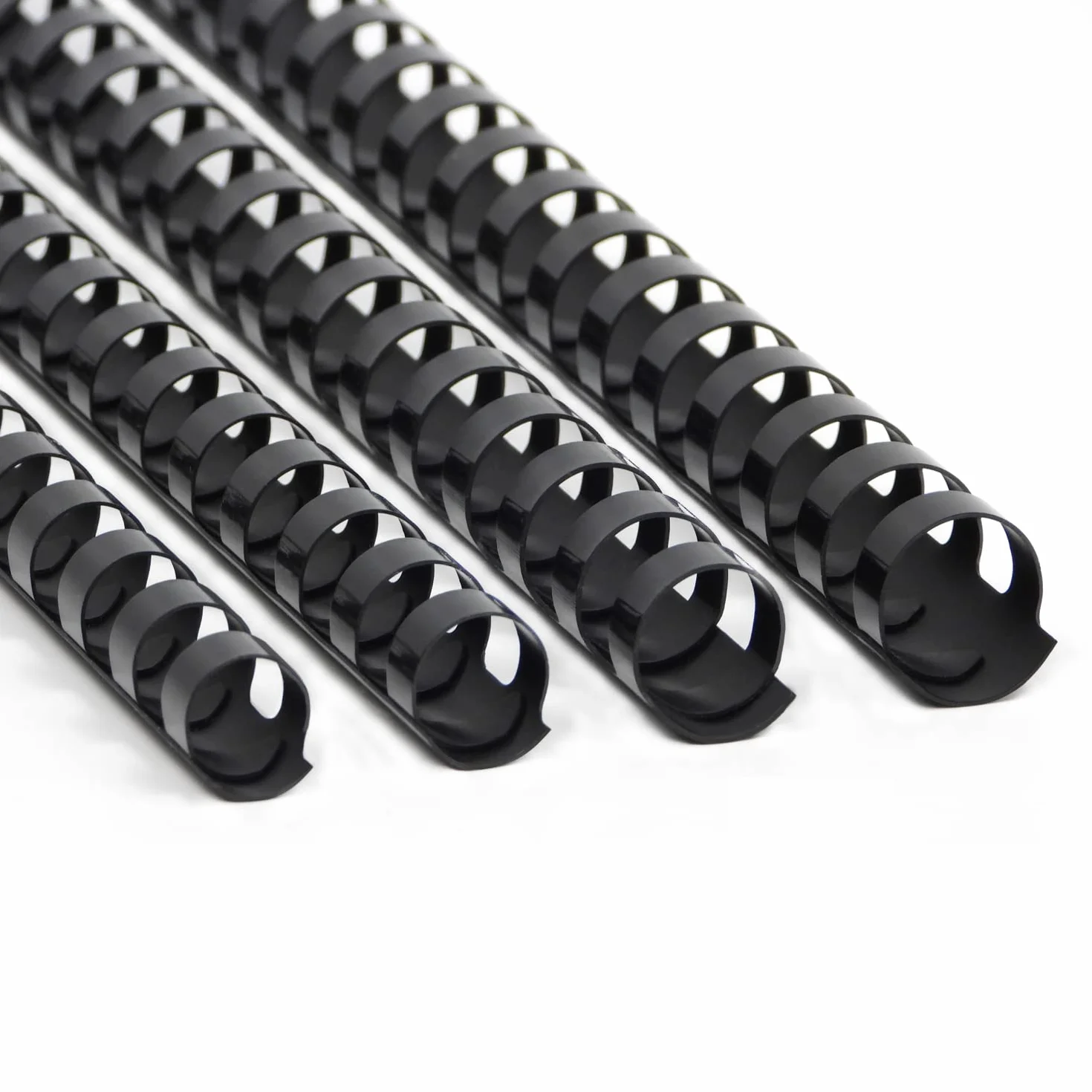 RAYSON Grzebienie do bindowania, 21 pierścieni, arkusz 90-145, 12 mm, 14 mm, 16 mm, 18 mm, wielokolorowy, A4, czarny, 80 sztuk