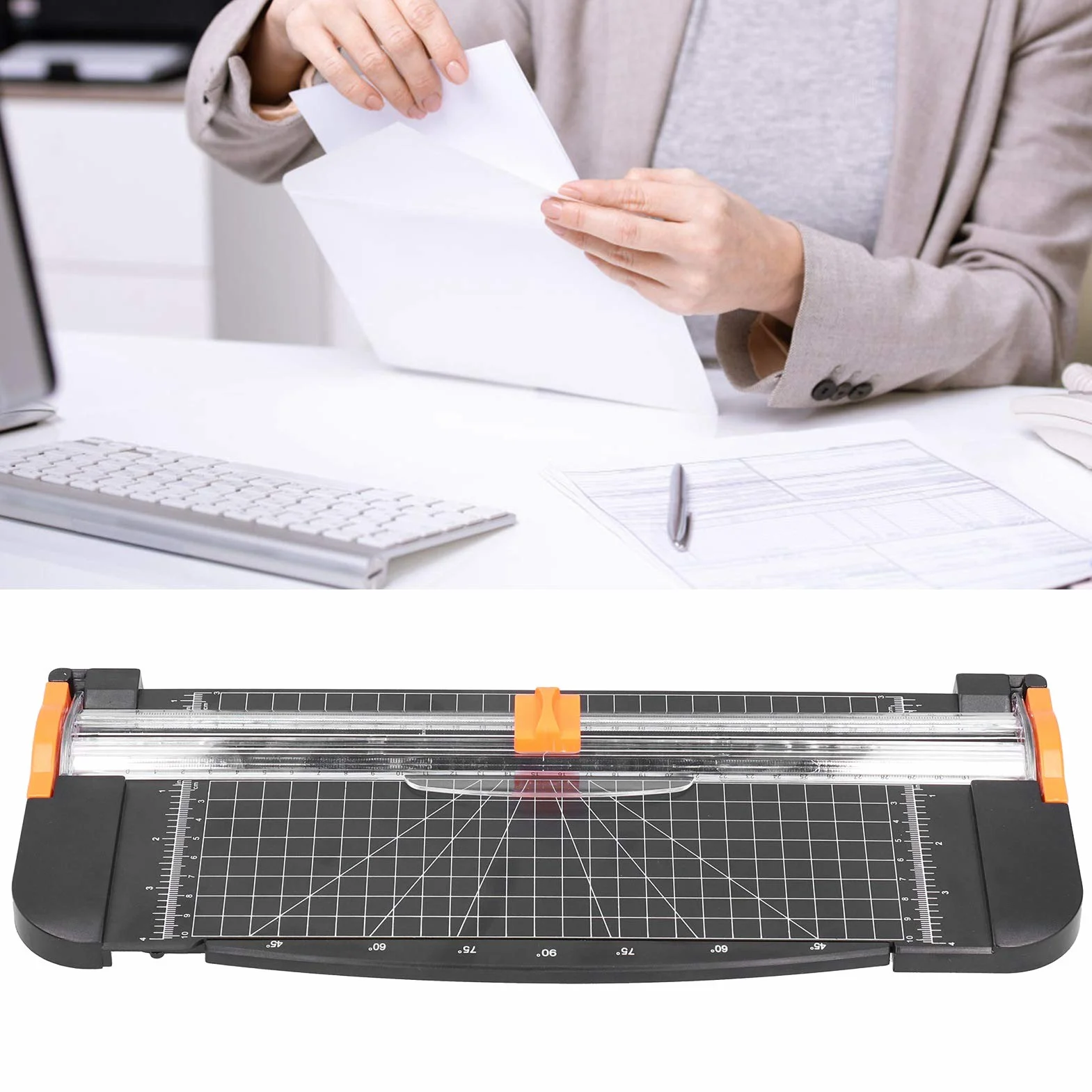 Srliya Guilotyna A3 Papierowa Noża Gilotyna 40 × 18 × 3 Papier Trimmer Slajd Scrapbooking Cutter Etykiety Fotograficzne Standardowe Narzędzia do Cięcia Narzędzia Papierowe Trimmer