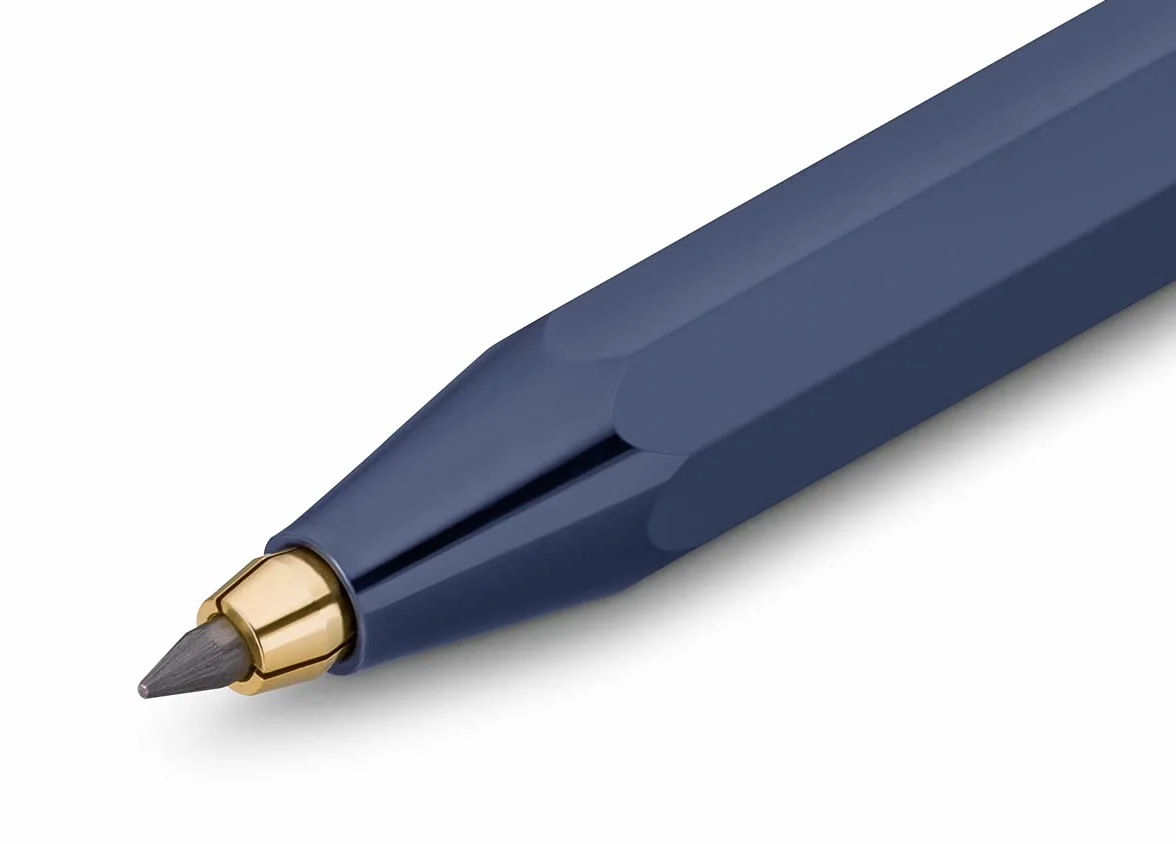 Kaweco CLASSIC SPORT Ołówek upadkowy, granatowy, 3,2 mm, 5B, z wysokiej jakości tworzywa sztucznego o klasycznym wzornictwie, do wielokrotnego napełniania, w kolorze niebieskim, 10,5 cm