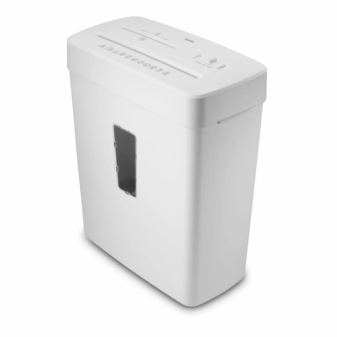 Niszczarka Hama Prime M50CD-W P5 T2 E2 O1 do Papieru, Płyt CD DVD, Kart RODO - Bezpieczne Mikrocięcie w Domu i Biurze