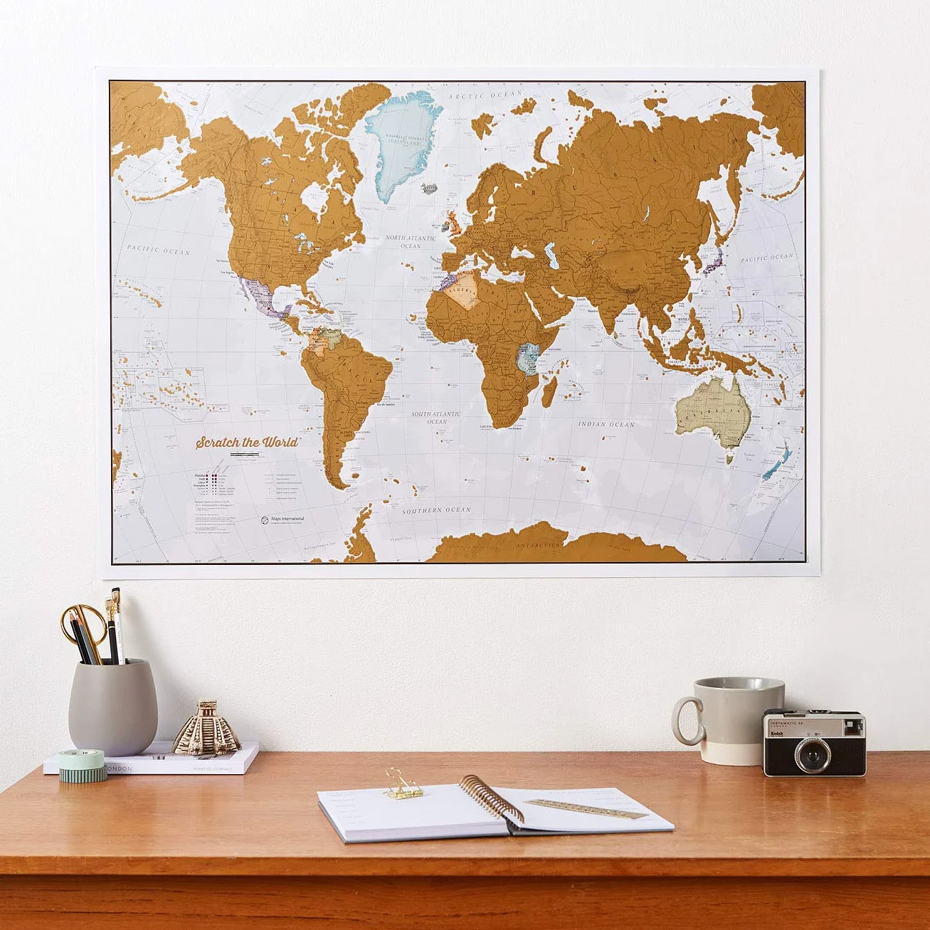Scratch the World® Mapa do zdrapywania 84 cm x 59 cm