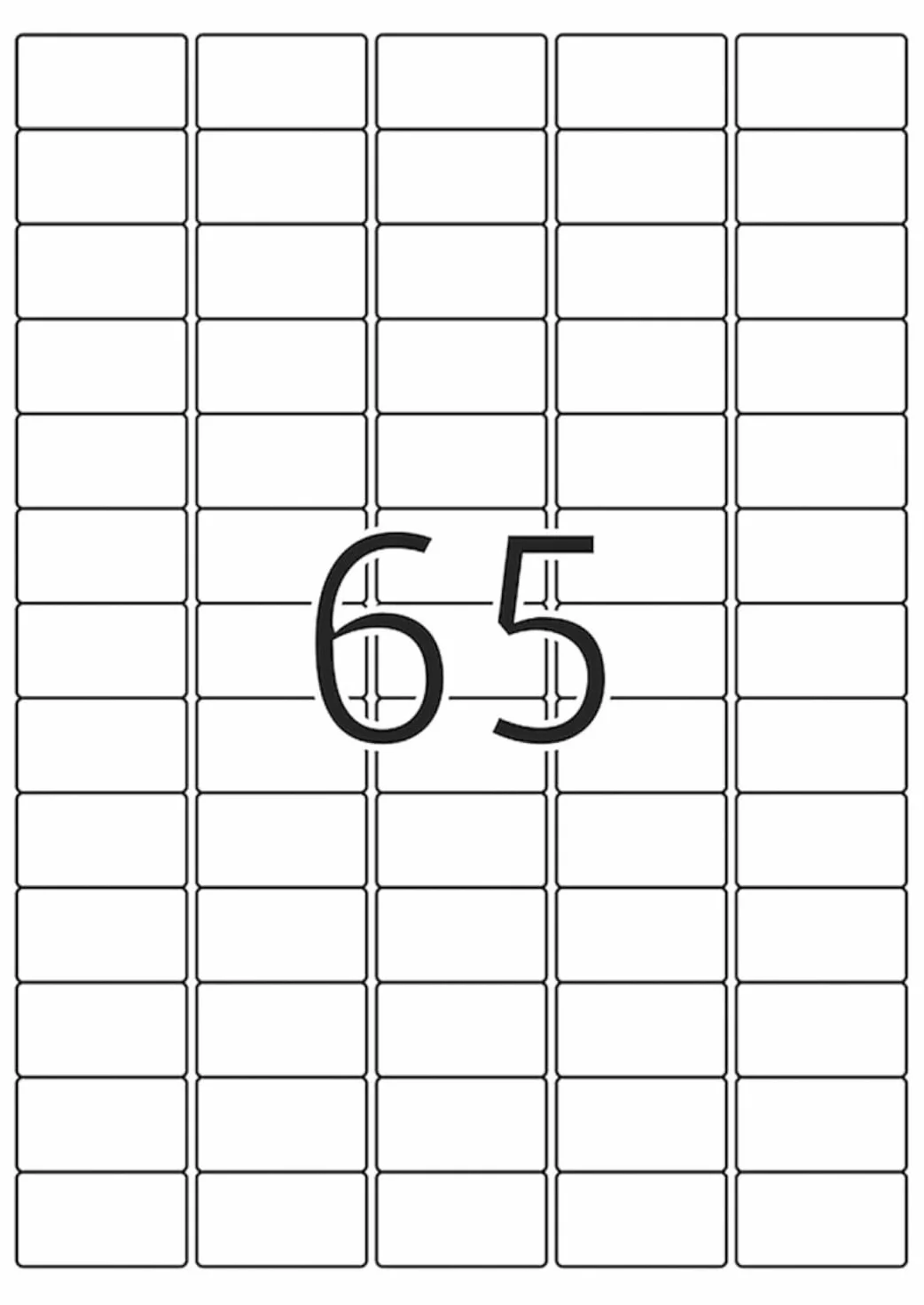 TopStick 8781 naklejki adresowe DIN A4 (38,1 x 21,2 mm, 100 arkuszy, papier, matowy) samoprzylepne, do zadrukowania, trwałe etykiety uniwersalne, 6500 etykiet samoprzylepnych, białe