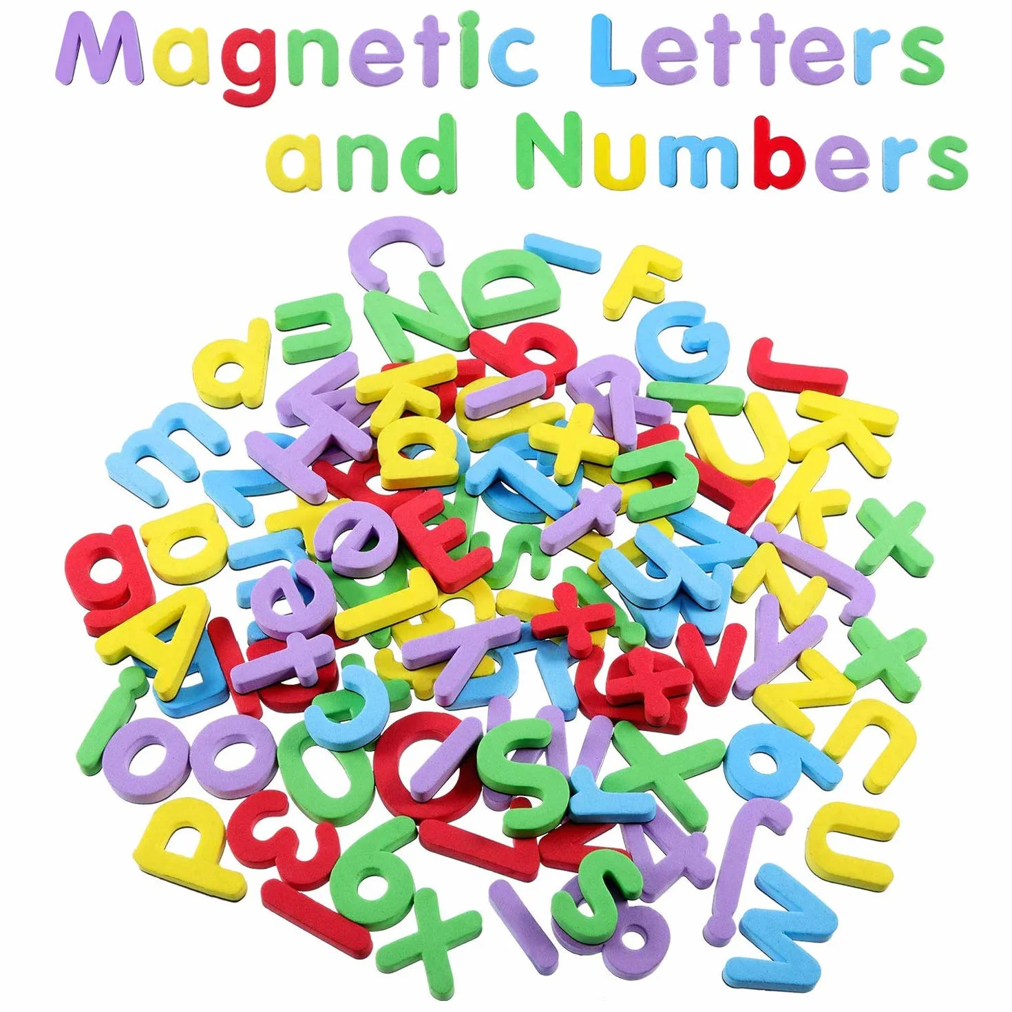 Magnetyczne litery i cyfry, 108 szt. magnesów alfabetowych do lodówki i tablicy magnetycznej, magnetyczne litery Scrabble dla dzieci, narzędzia edukacyjne dla dzieci