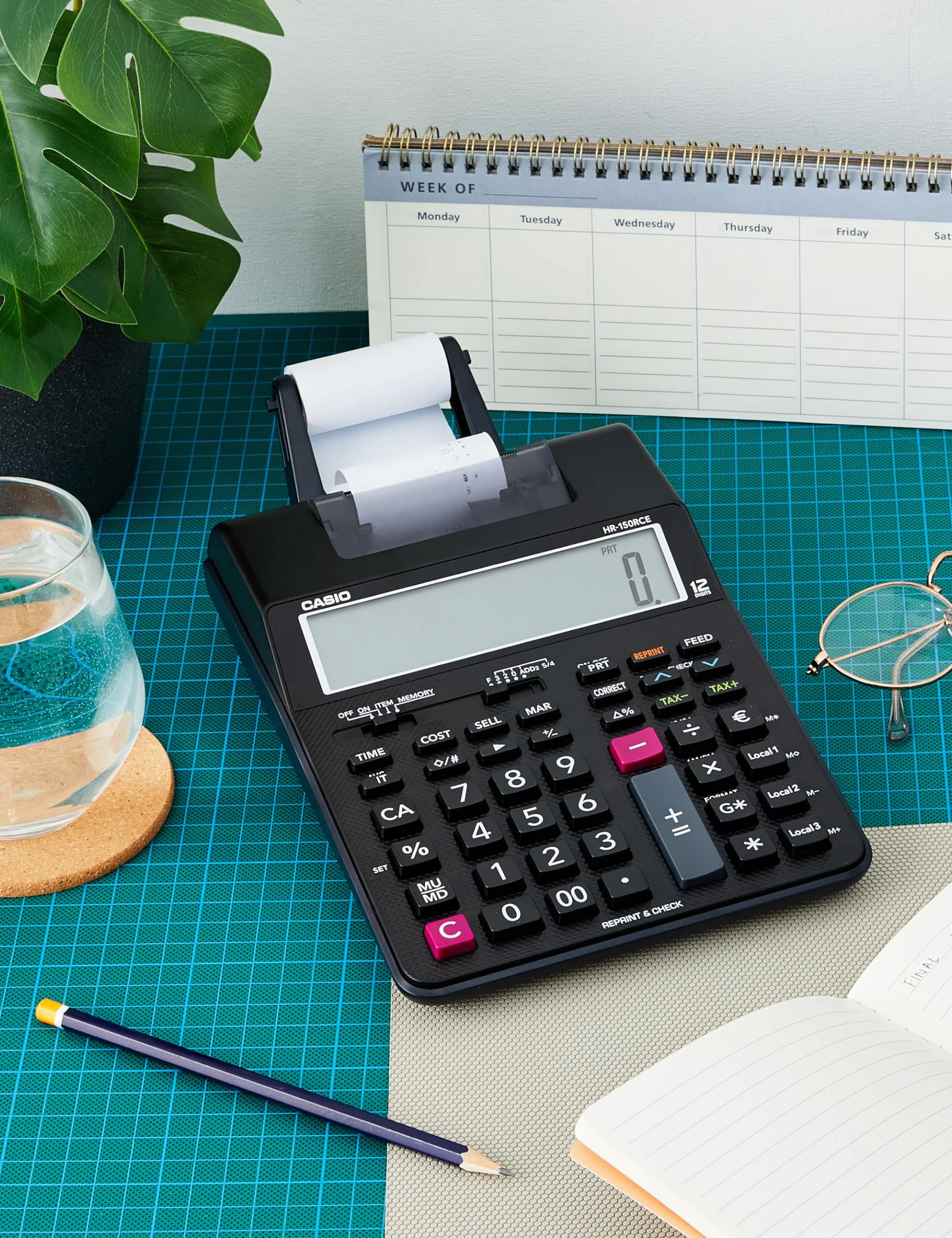 Casio HR-150RCE-WA-EC Kalkulator 12-cyfrowy Czarny