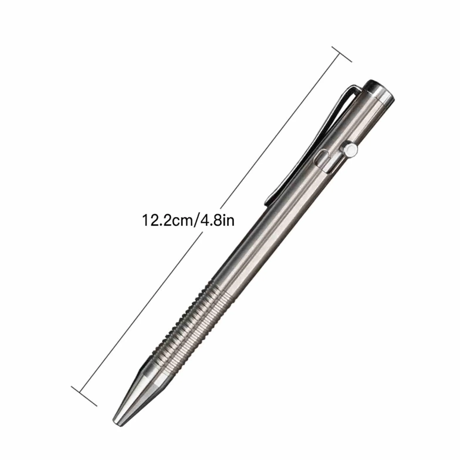 Tytanowy Długopis, Długopis ze Stopu Tytanu Zakręcany Długopis Action Pen Metalowa Kieszonka na Długopis Kolekcja Biznesowa Długopis Wysuwany Metalowy Długopis do Codziennego