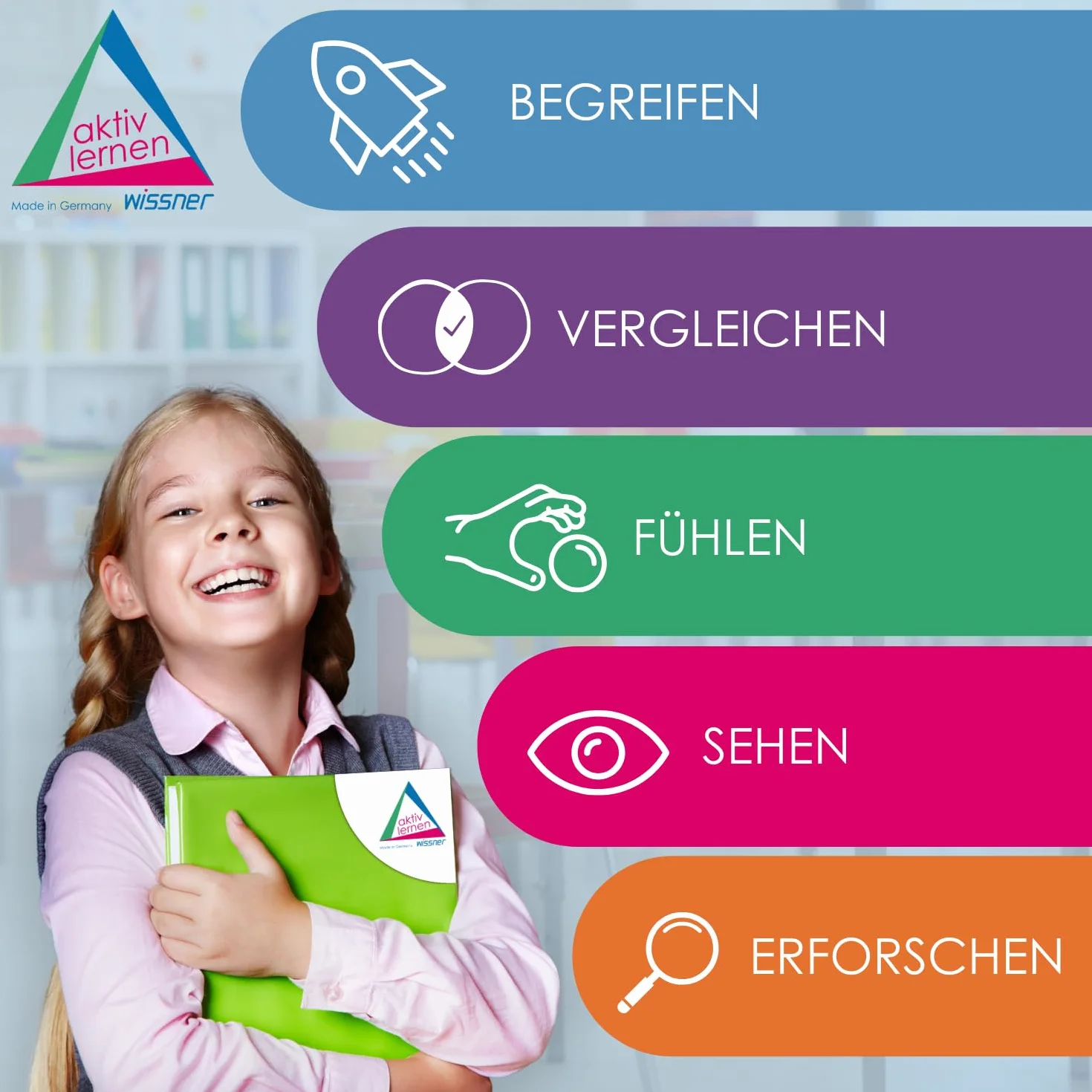 Wissner 080203.500 Re Drewniane Liczydło, Wielokolorowe