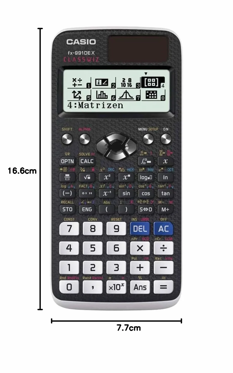 Casio Classwiz FX-991DE X Kalkulator Naukowy, Czarny, 8x21 znaków