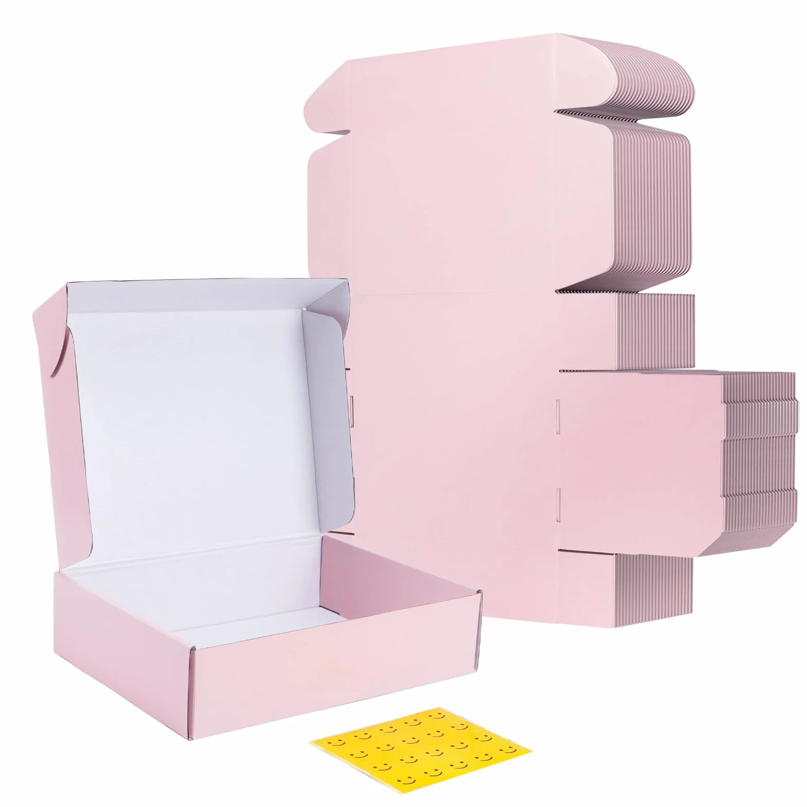 RLAVBL 30,48 × 22,86 × 10,16 cm kartonów wysyłkowych, zestaw 20 różowych kartonów falistych, karton wysyłkowy, prezent biznesowy