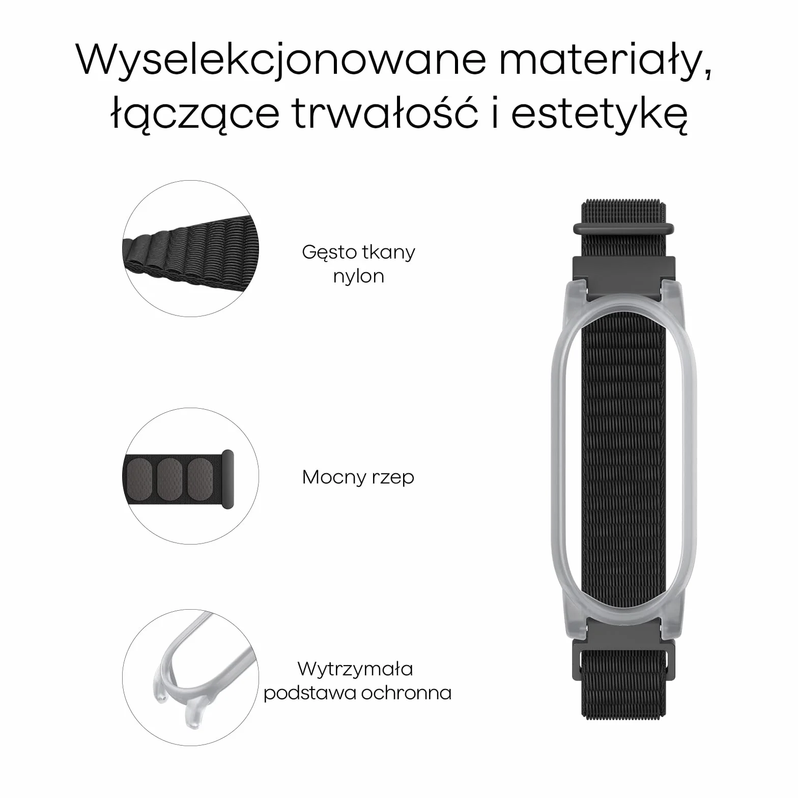 Plaud NotePin S Opaska na Nadgarstek Oddychający Nylon Rzep Regulowany 18.5-23.5 cm Akcesorium do Dyktafonu AI