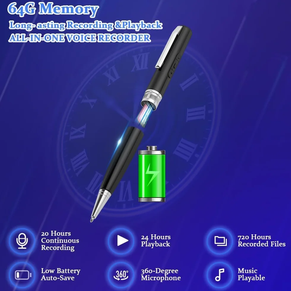 Dyktafon cyfrowy, dyktafon Voice Recorder 64 GB
