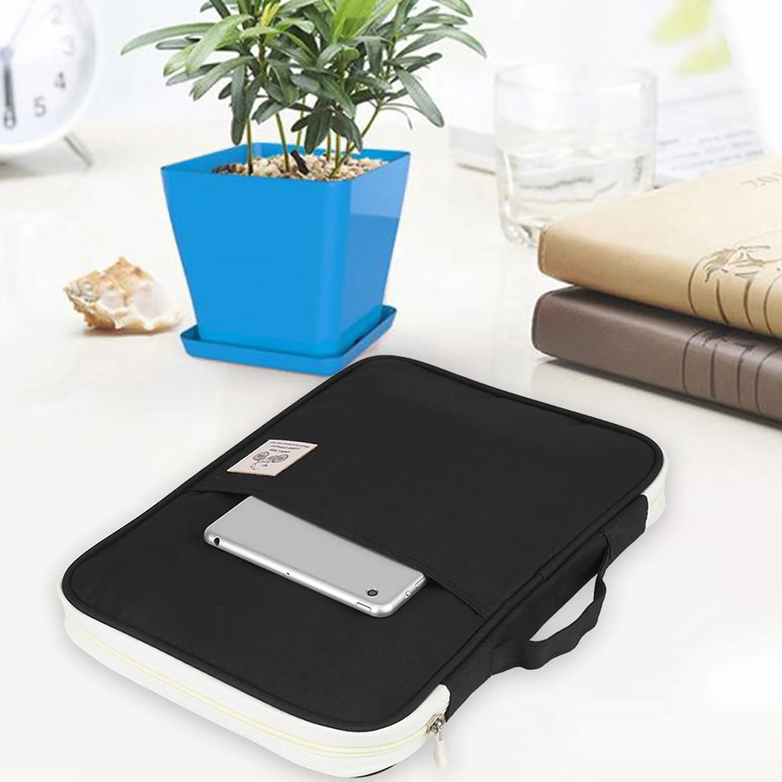 A4 teczka na dokumenty z zamkiem błyskawicznym, wodoodporną podróżną teczkę do smartfonów, notebooków i dokumentów, 35 x 25 x 3,5 cm (kolor