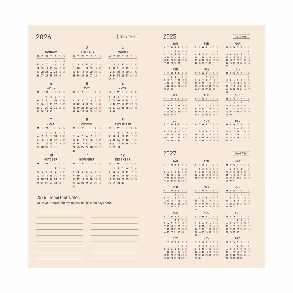 Hobonichi Techo 2026 Weeks – Muminki: To the Outdoor Dance Hall (angielski, wysoki i szczupły, początek stycznia)