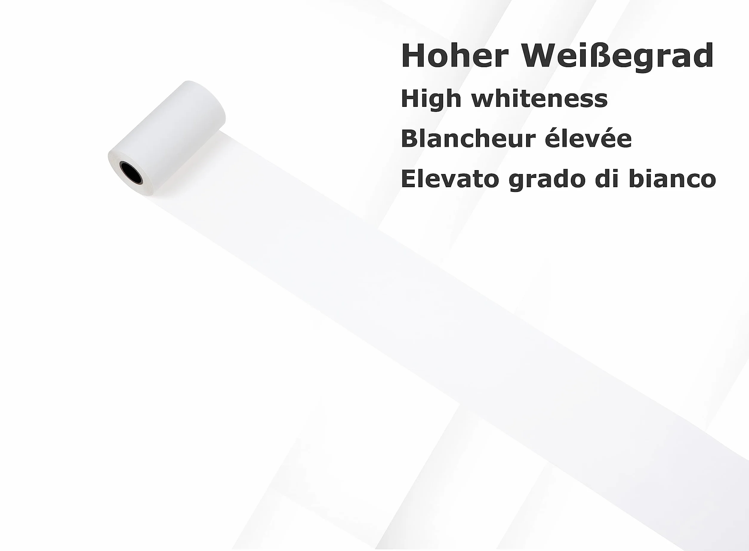 HeiPOS 5x rolki termiczne BPA free (W/Ø) 57mm / 30mm - długość 10m, rdzeń Ø 12mm, gramatura 52 g/m2, grubość 60 µm, 10 lat trwałości