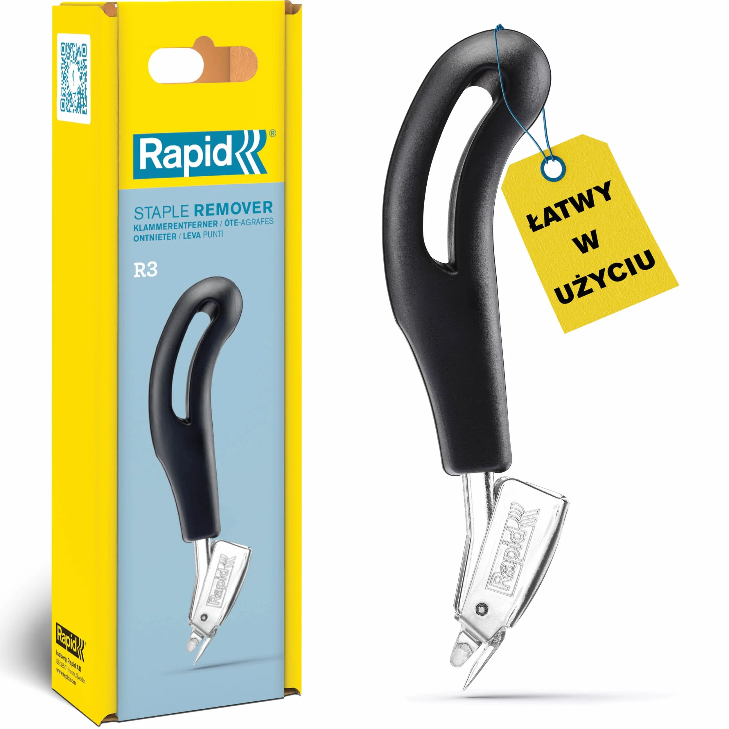 Rapid R3 – Profesjonalny rozszywacz stalowy Heavy Duty z ergonomicznym uchwytem – Do prac tapicerskich, dla profesjonalistów i hobbystów DIY (5001701)