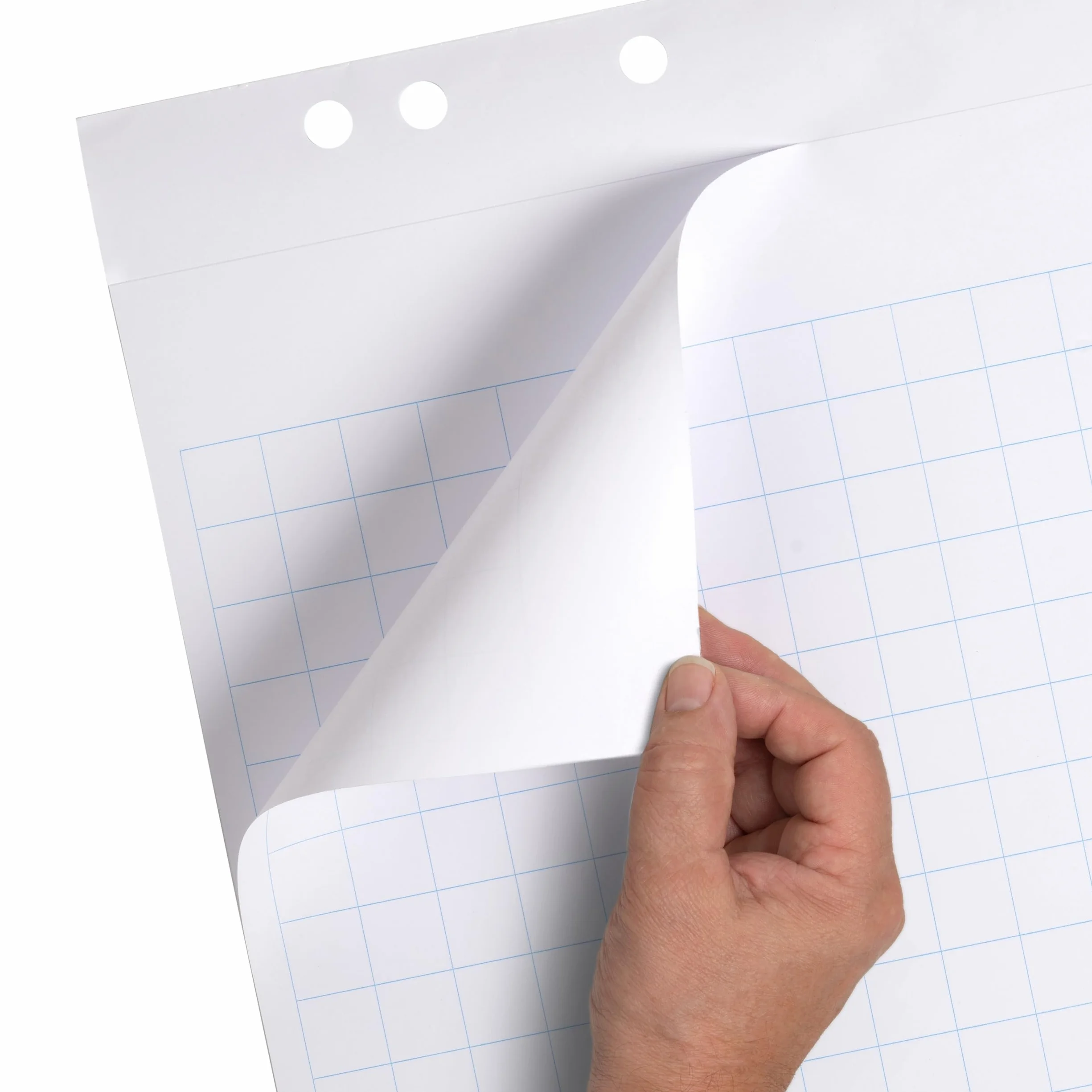 Landré papier flipchart, w kratkę, 20 arkuszy w bloku, 6 otworów, 5 sztuk