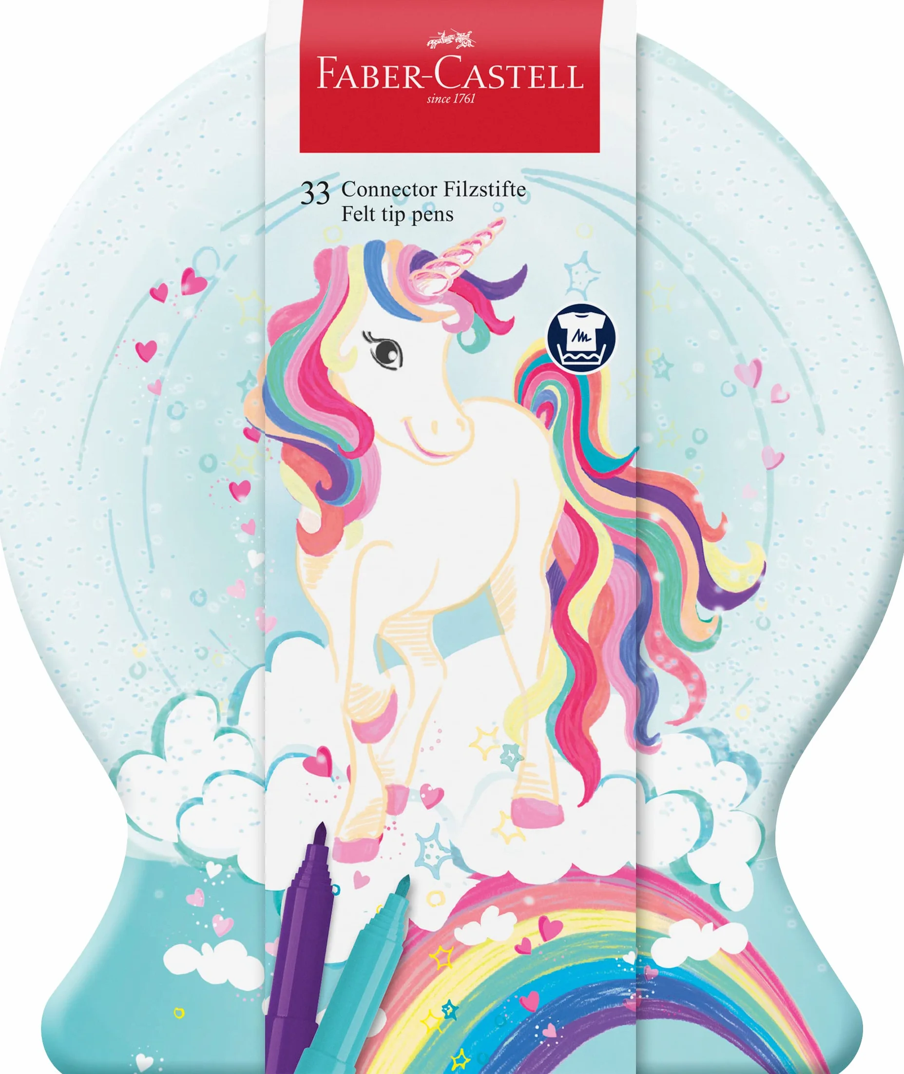 Faber-Castell Connector Unicorn Zestaw pisaków filcowych 33 elementy zmywalne