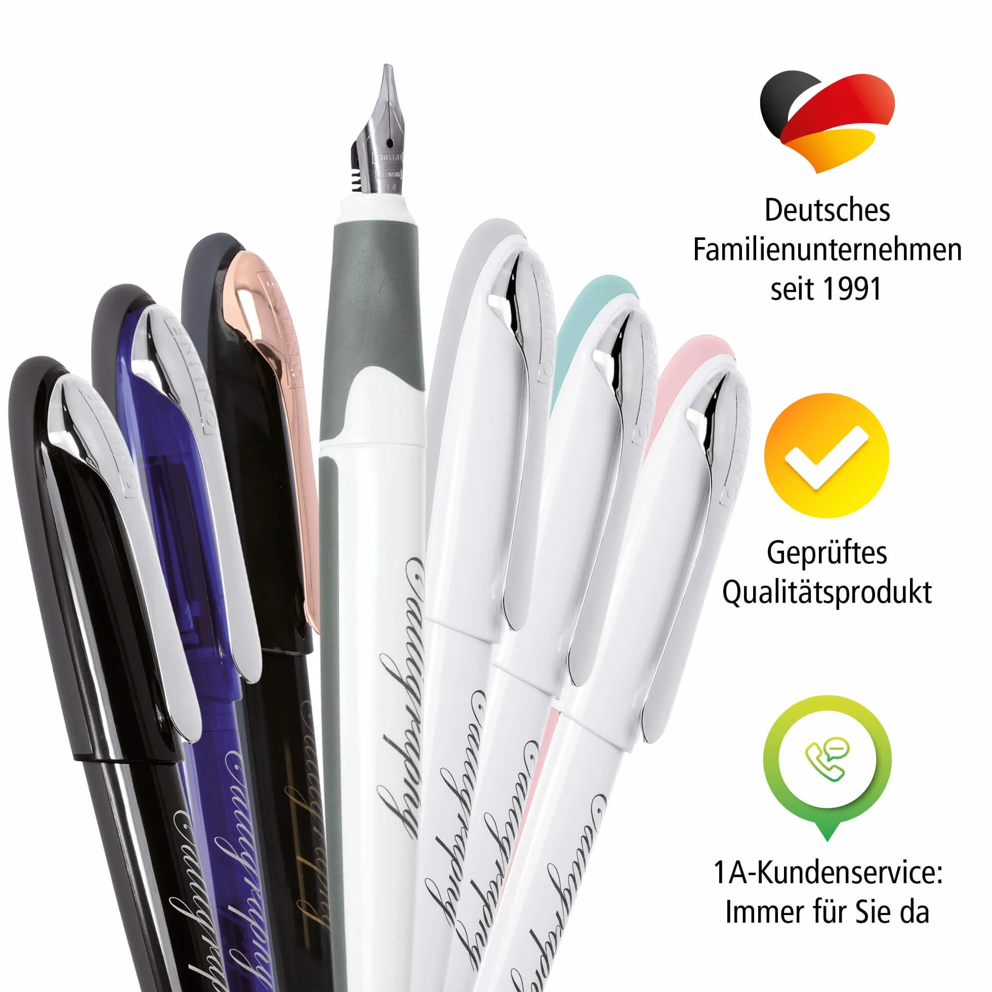 Online Pióro do kaligrafii, pióro do kaligrafii Air Blue, pióra do kaligrafii o grubości kreski 1,4 mm, standardowe wkłady atramentowe lub konwerter, w zestawie wkład kombi niebieski, 10002/3D