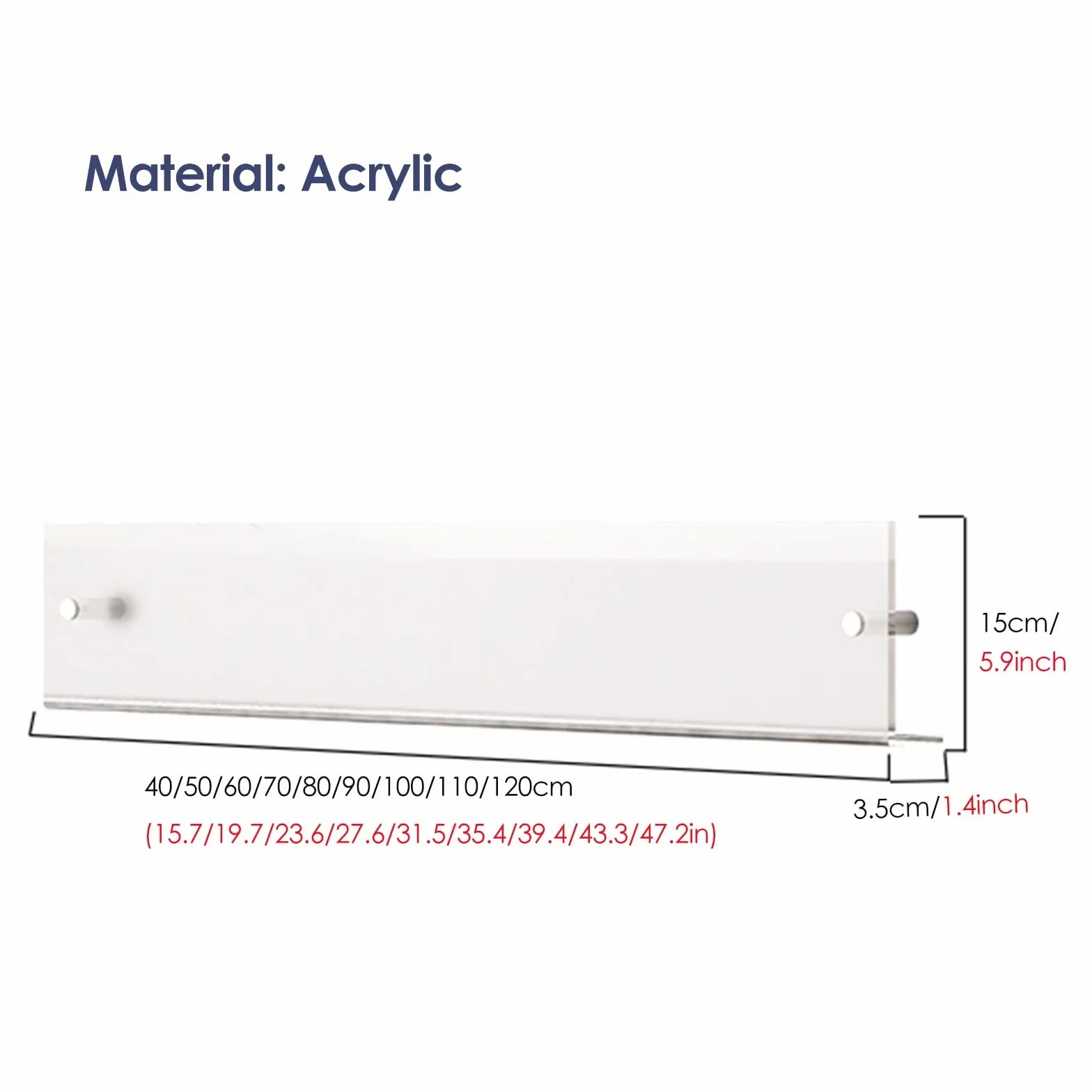 Acrylic Magazine Rack Brochure Holder 3-Pack Wall Hanging Display Stand for Storage Flyer Literature Orange