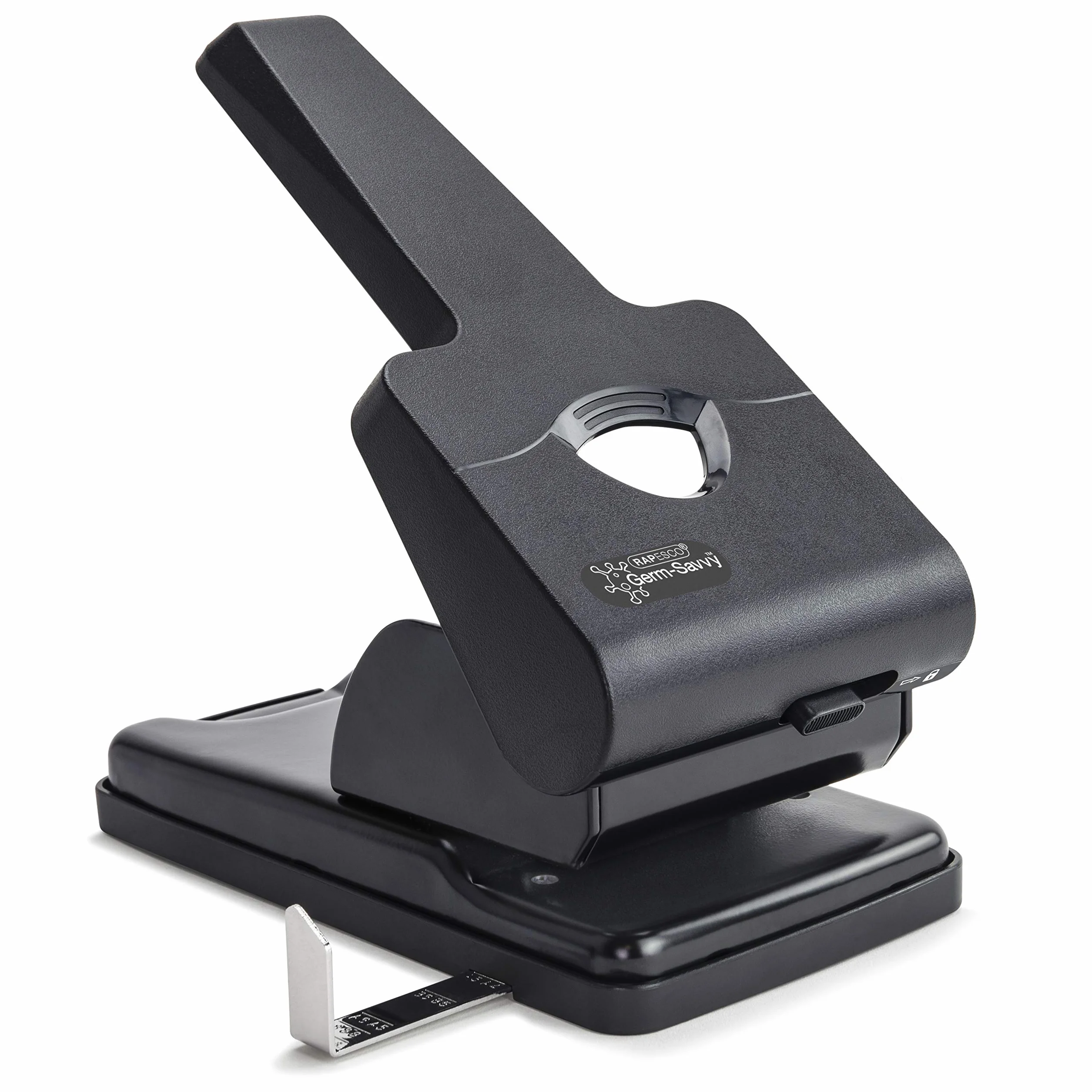 Rapesco Germ-Savvy HD865-P antybakteryjny dziurkacz 2-otworowy czarny