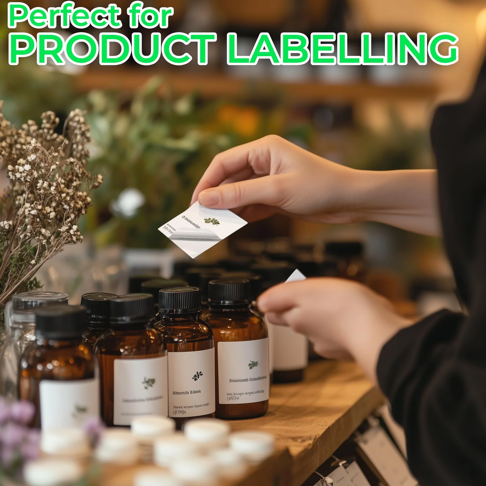 Evergreen Goods Błyszczący samoprzylepny papier fotograficzny A4, 20 arkuszy, 200 g/m², wodoodporny, duża siła klejenia, kompatybilny z drukarkami atramentowymi i laserowymi, idealny do etykiet