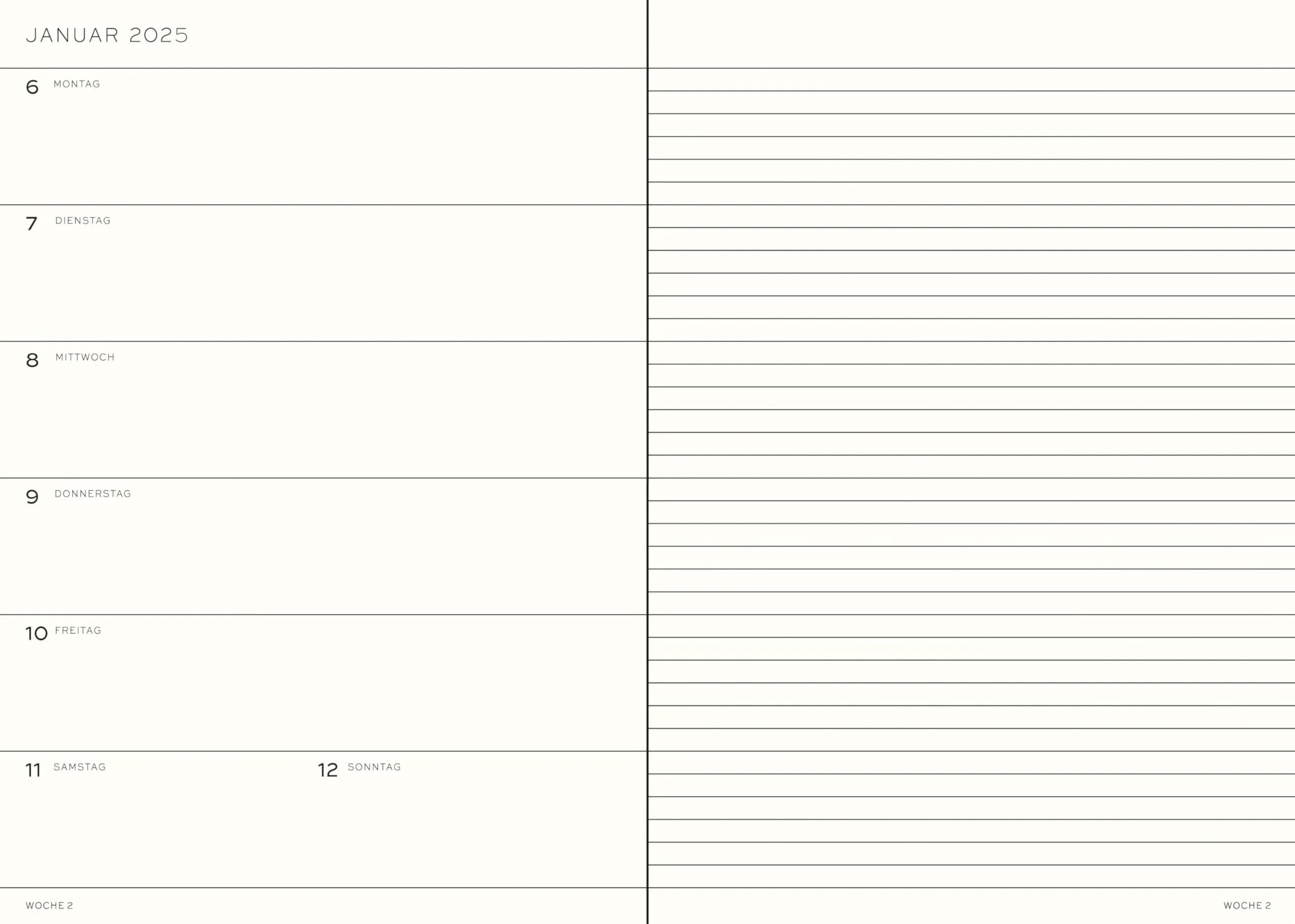 LEUCHTTURM1917 370482 kalendarz tygodniowy i notatnik z kompozycją (B5) 2025, Sky, niemiecki