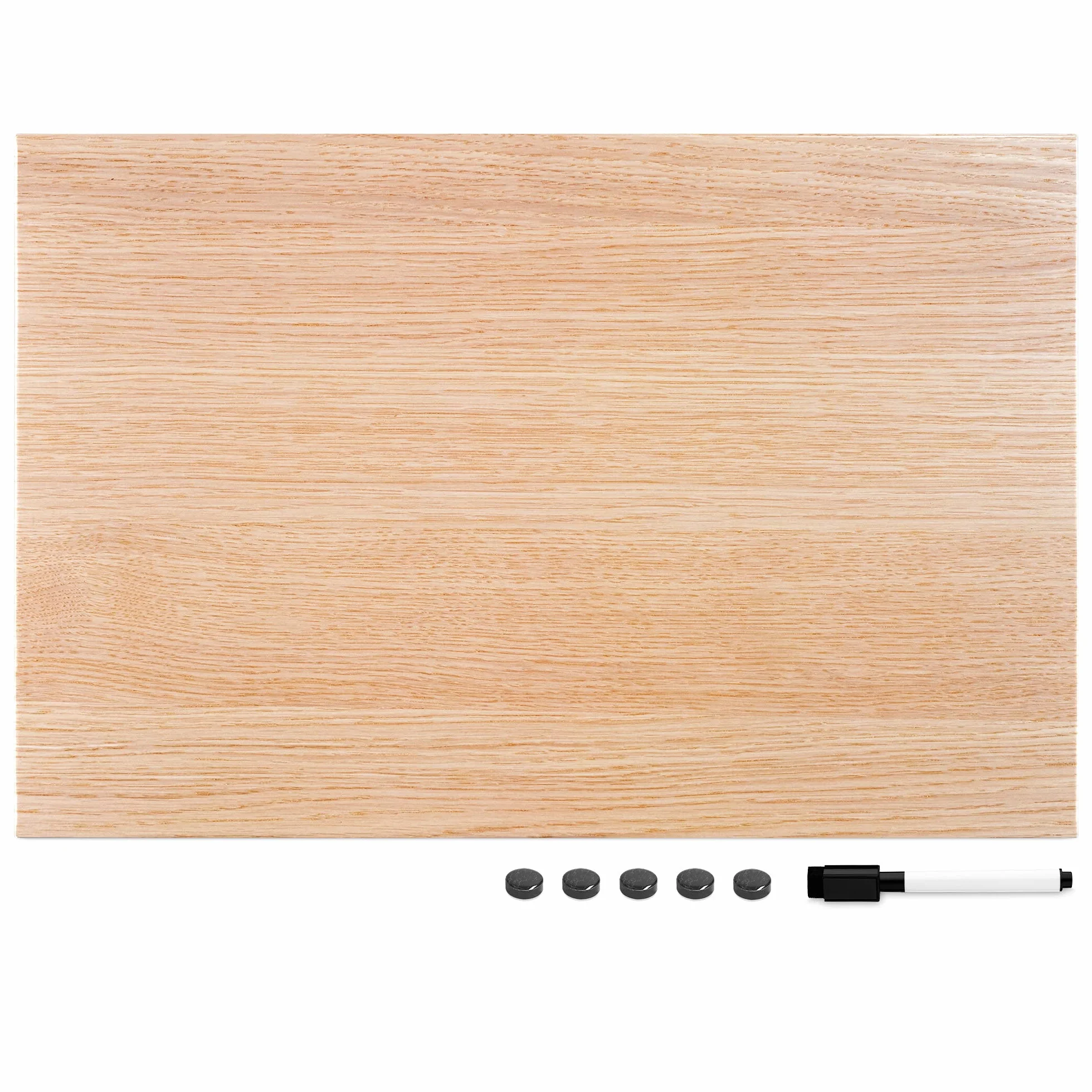 Navaris Tablica Magnetyczna Do Przypinania Notatek - 60 x 40 cm, Różne Wzory - Zmywalna z Uchwytem, Magnes, Długopis