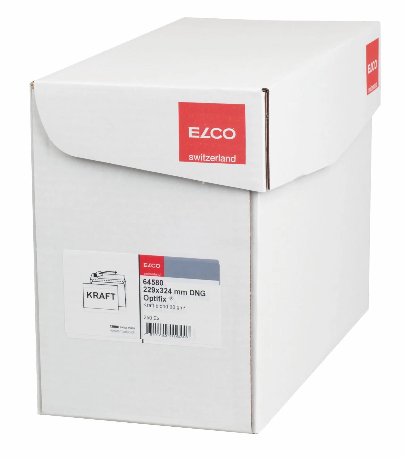 Elco 64580 koperta wysyłkowa, bez okienka, format C4, brązowa, 250 sztuk