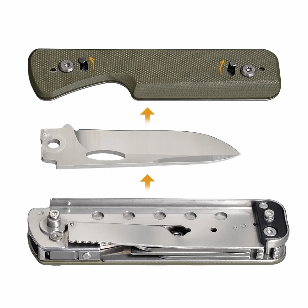 ROXON S505G Flex Shears - modułowe narzędzie wielofunkcyjne z mocnymi, dużymi nożyczkami – wymienne ostrze BA01-BA17 i wymienne narzędzia FT01-FT12 (zielone)