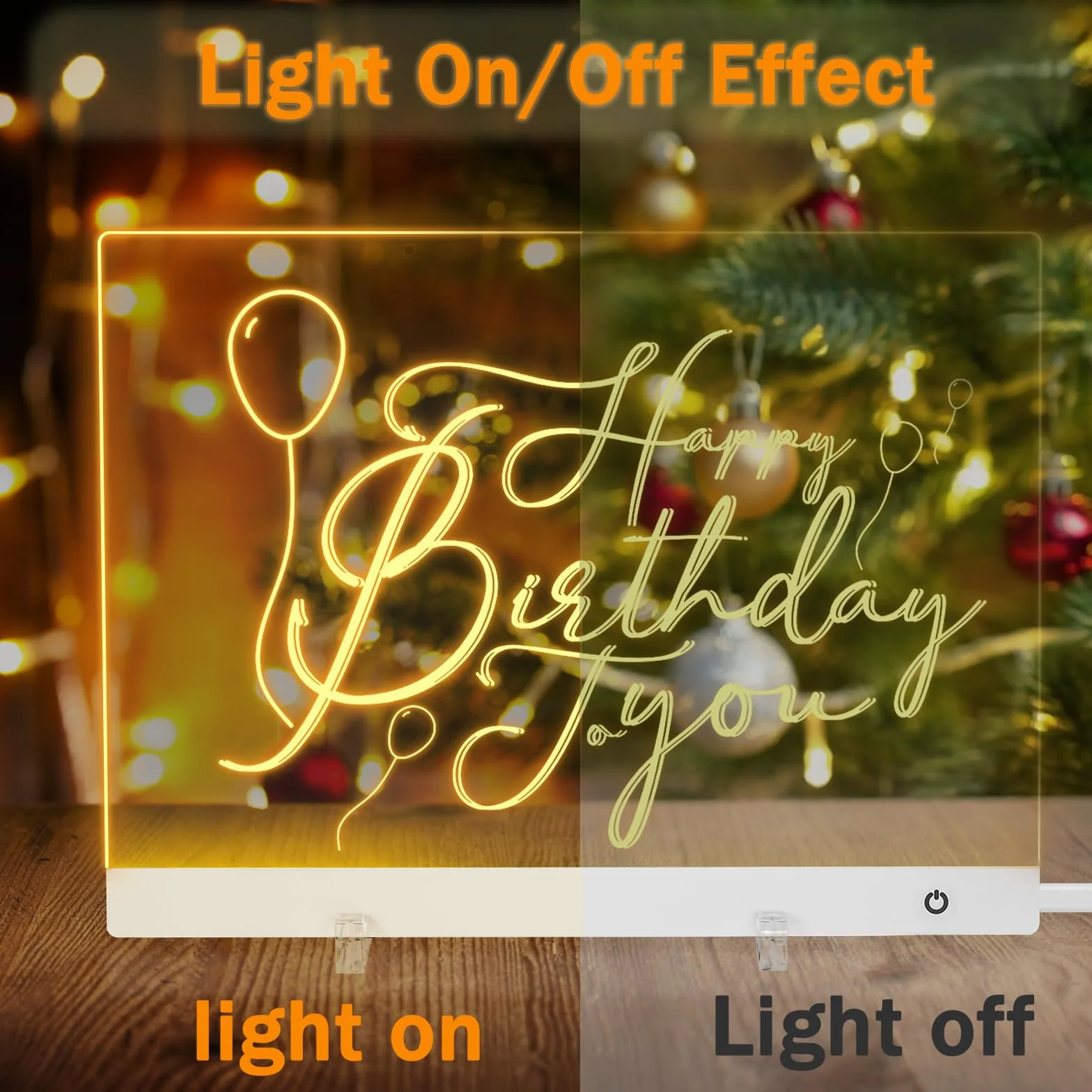 Tablica LED na notatki z kolorami, akrylowa tablica ogłoszeniowa 30x20 cm 5 trybów i 6 kolorów, tablica ogłoszeń z diodami LED, przezroczyste światło, tablica do pisania LED z 7 kolorami długopis