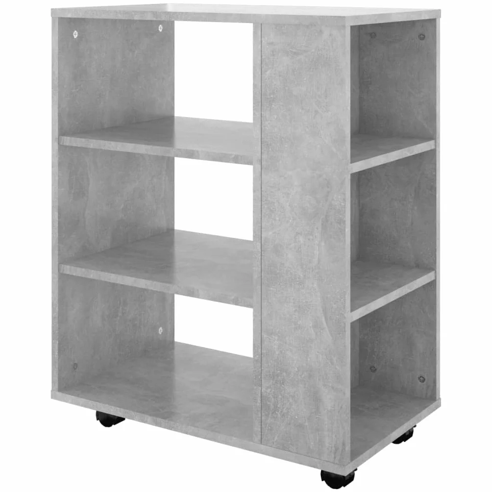 vidaXL Szafka na kółkach 60x35x75 cm beton szary
