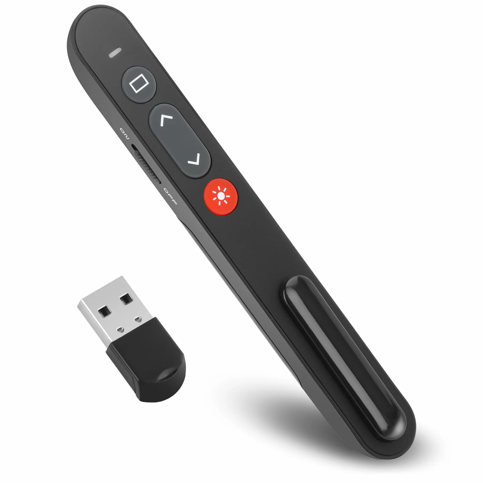 Bezprzewodowy prezenter – KKMOL pilot zdalnego sterowania, PowerPointer, wskaźnik do prezentacji, USB do PPT/Windows XP/7/8/10/Mac OS/Linux