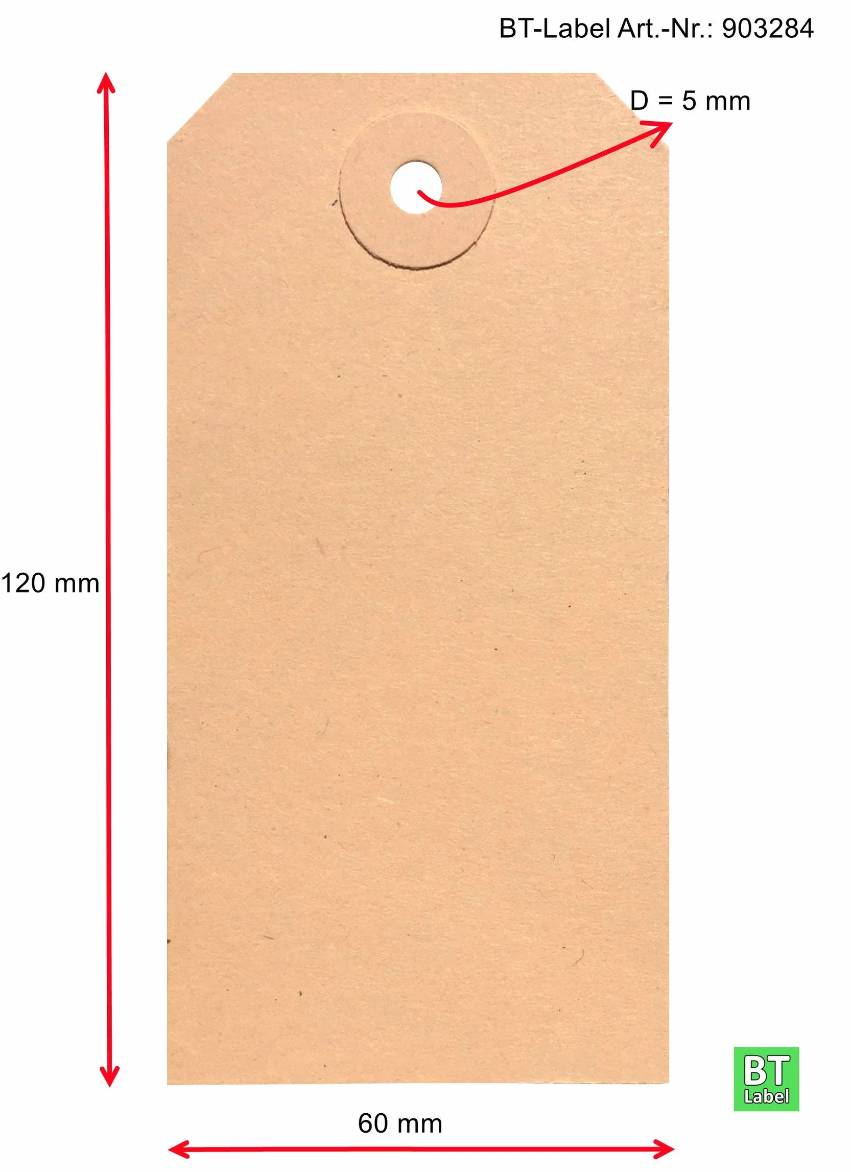 1000 tabliczek do zawieszania, 60 x 120 mm, z otworem (zawieszka)