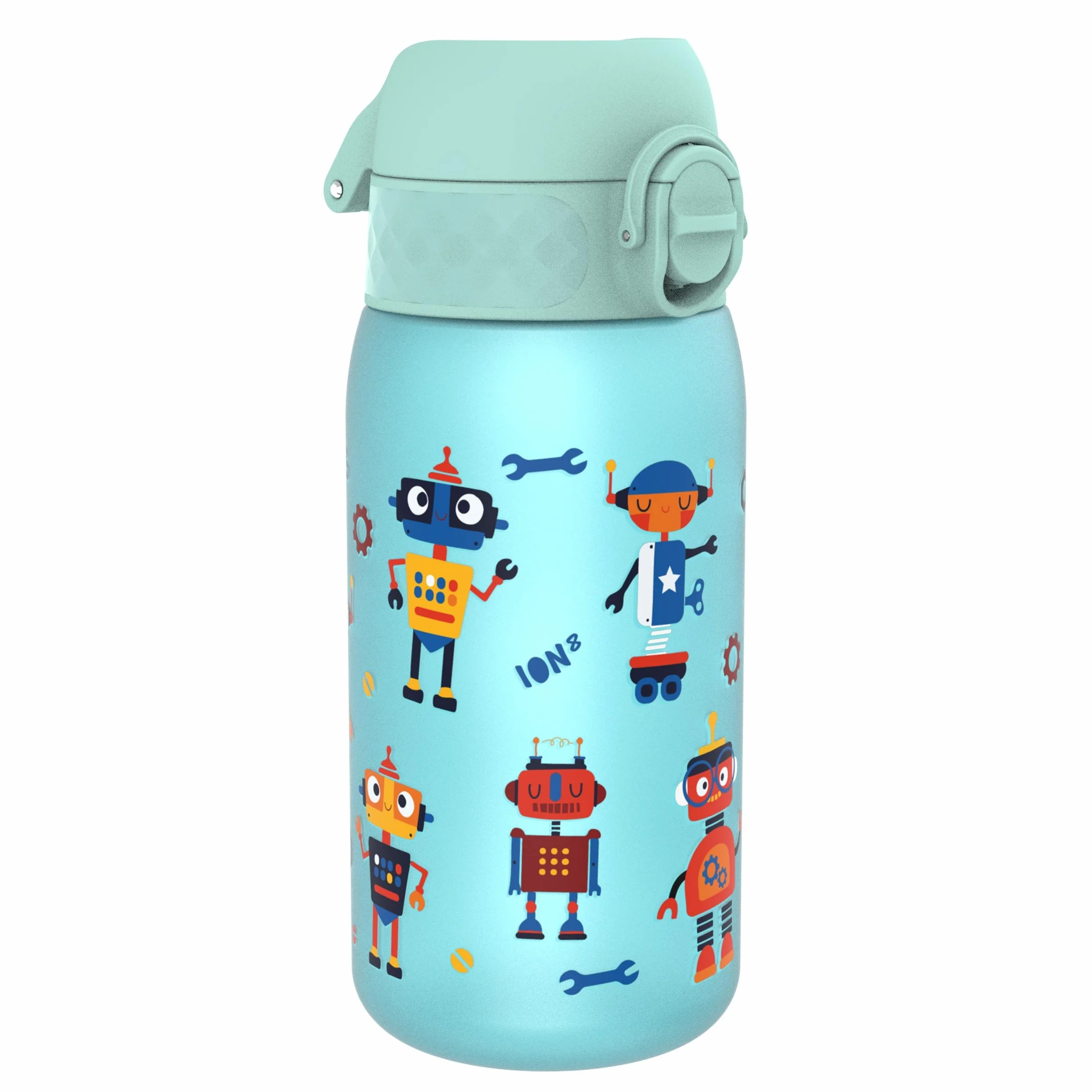 ION8 Butelka dla Dzieci, 350 ml/12 oz, Szczelna, Łatwa do Otwarcia, Bezpieczny Zamek, Można Myć w Zmywarce, Bez BPA, Uchwyt do Przenoszenia, Łatwa do Czyszczenia, Bezwonny, Roboty
