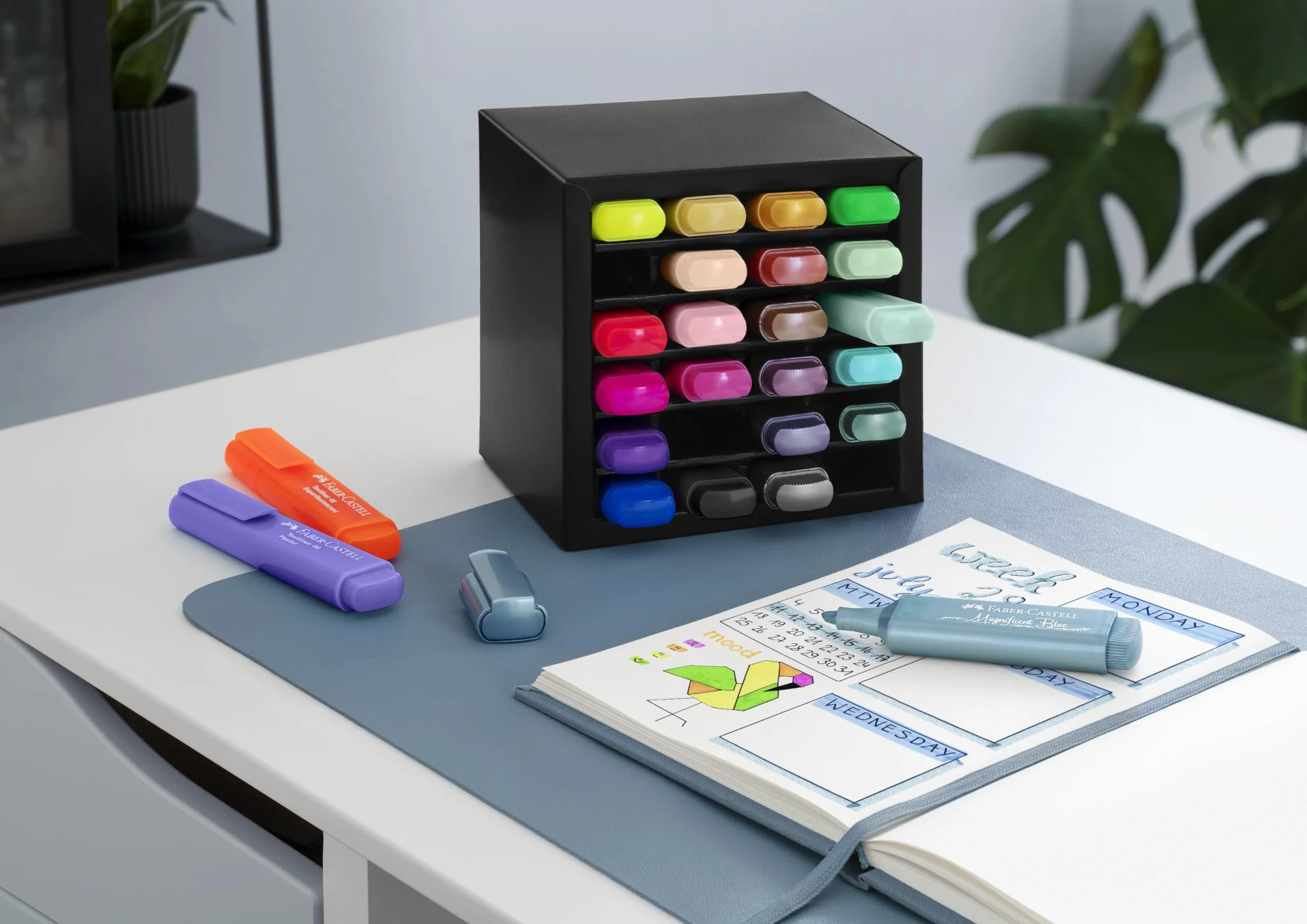 Faber-Castell FC254602 Zakreślacze Biurkowe, Wielokolorowy, 24 sztuki