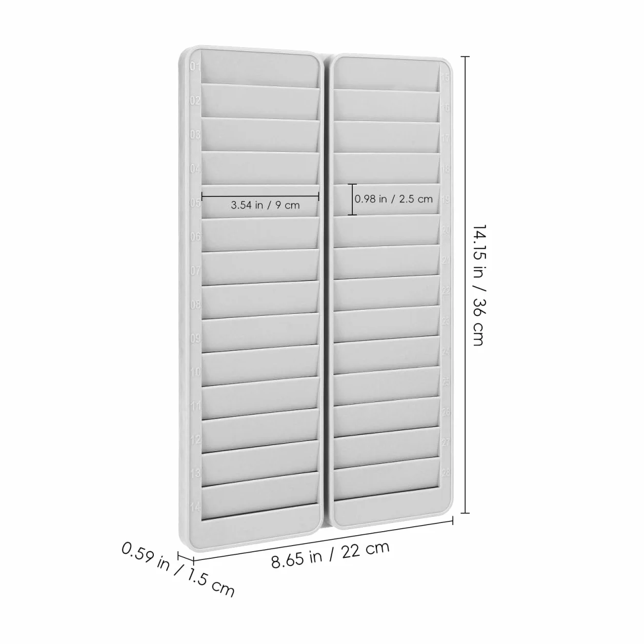 STOBOK Etui na karty, 28 przegródek na karty, uchwyt ścienny, stojak na karty, tablica do organizacji kart, stojak do prezentacji kart w biurze, klasie i w domu