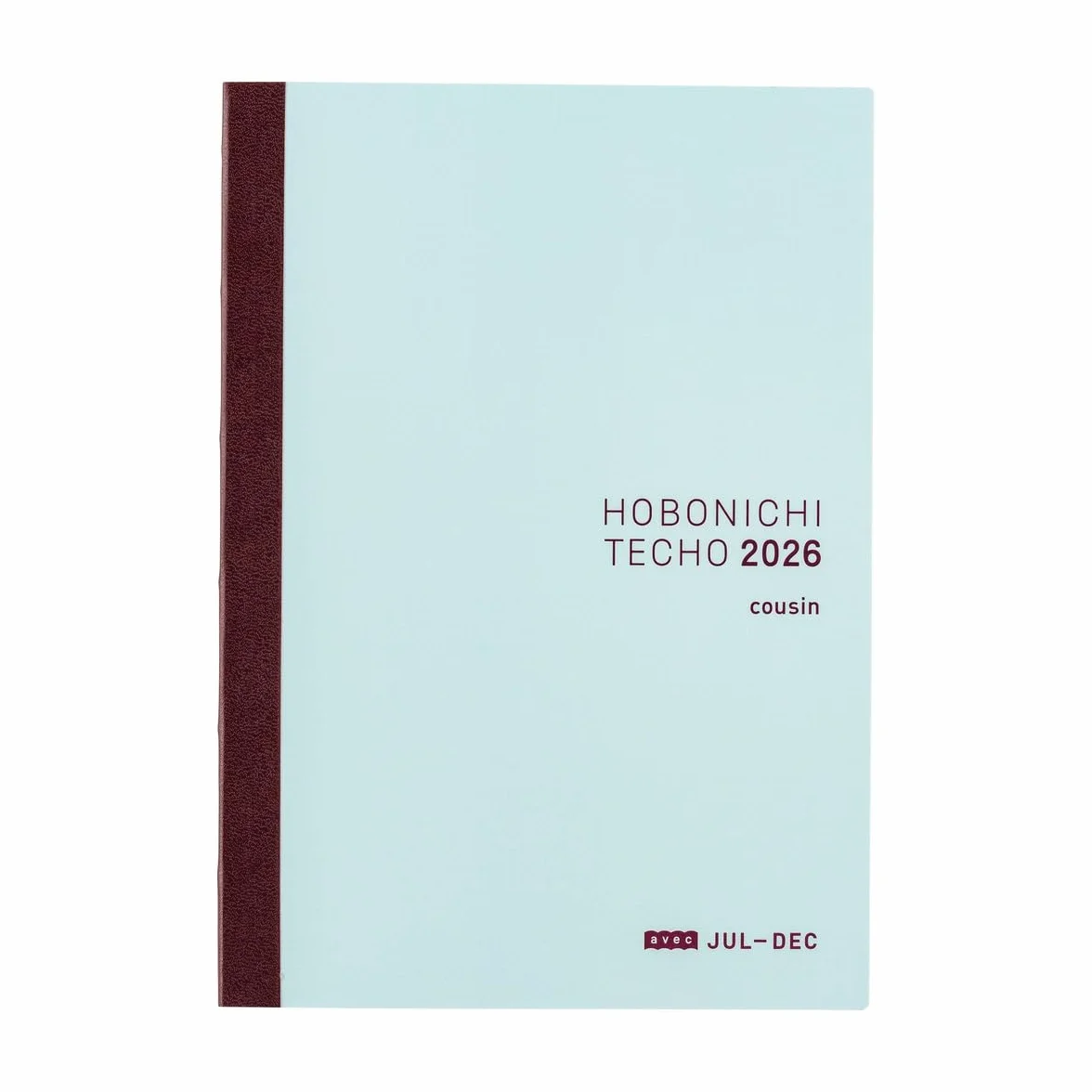 Hobonichi Techo 2026 Cousin Avec Book książka A5, japońska, codzienna, tylko na 6 miesięcy, początek lipca, początek poniedziałku, planer