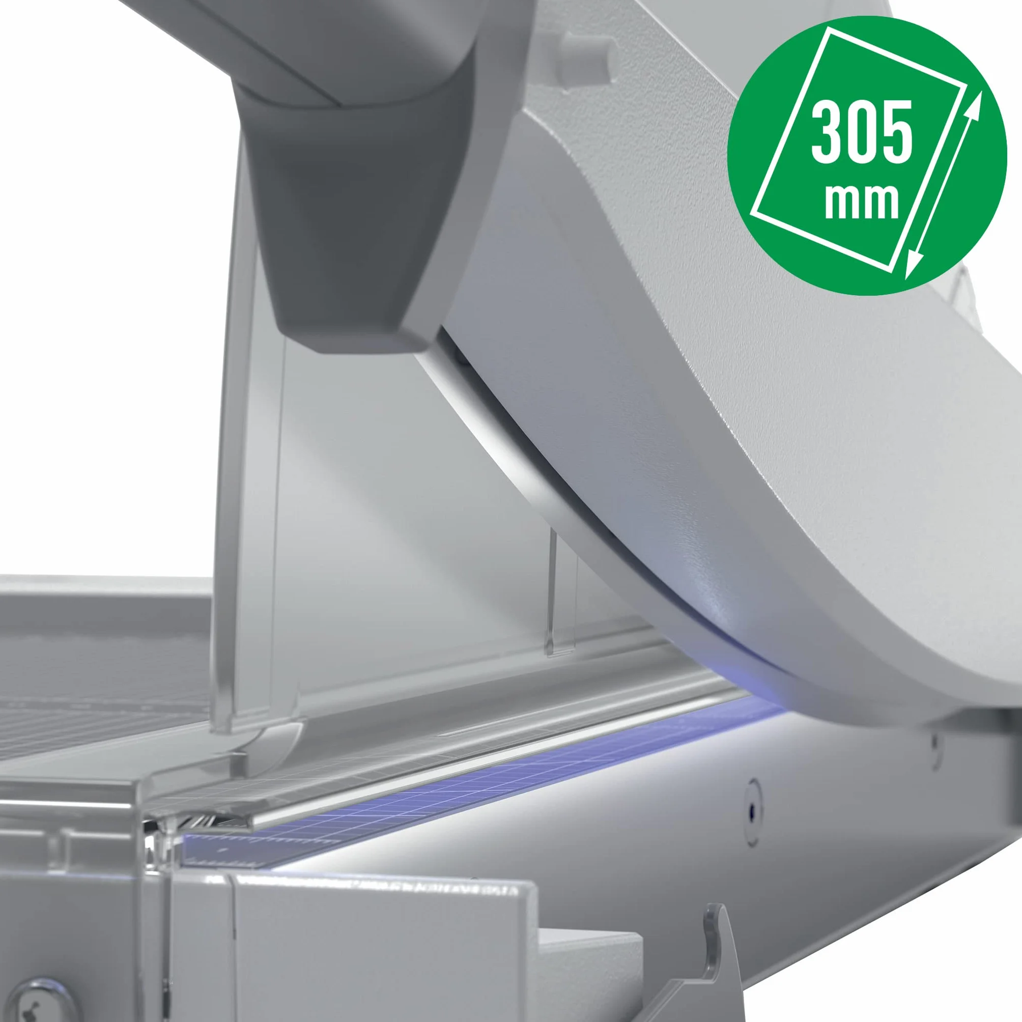 Leitz, Gilotyna do Papieru Leitz Precision Home Office A4 z Prowadnicą Wyrównującą, Tnie do 10 Kartek, Długość Cięcia 305 mm, Stalowe Ostrze z Osłoną, Światło EdgeGlow (90190000)
