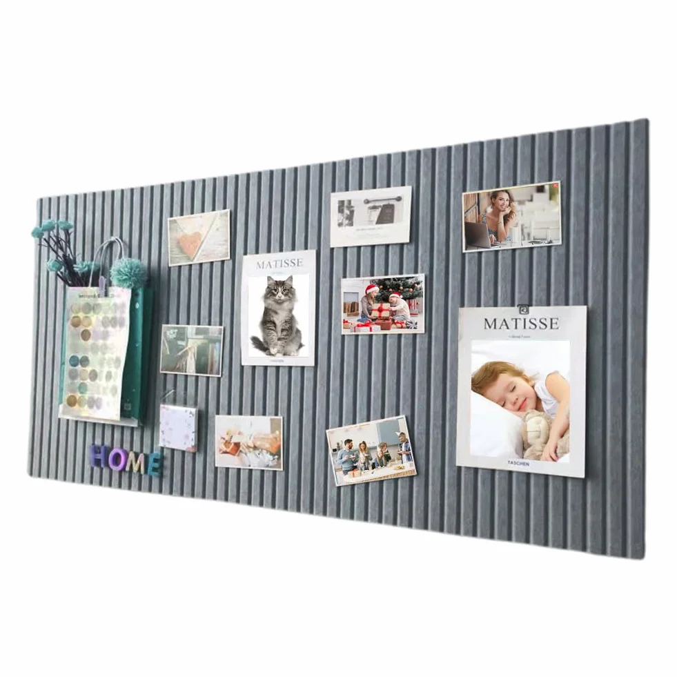 Yuragim Filcowa Tablica Ogłoszeniowa, 60 x 40 cm Duża Tablica Korkowa, Dekoracyjna Tablica z Filcu, 9 mm Grubości, Składana Tablica na Zdjęcia, Tablica Memo Vision Board Dekoracja Ściany na Dom, Biuro