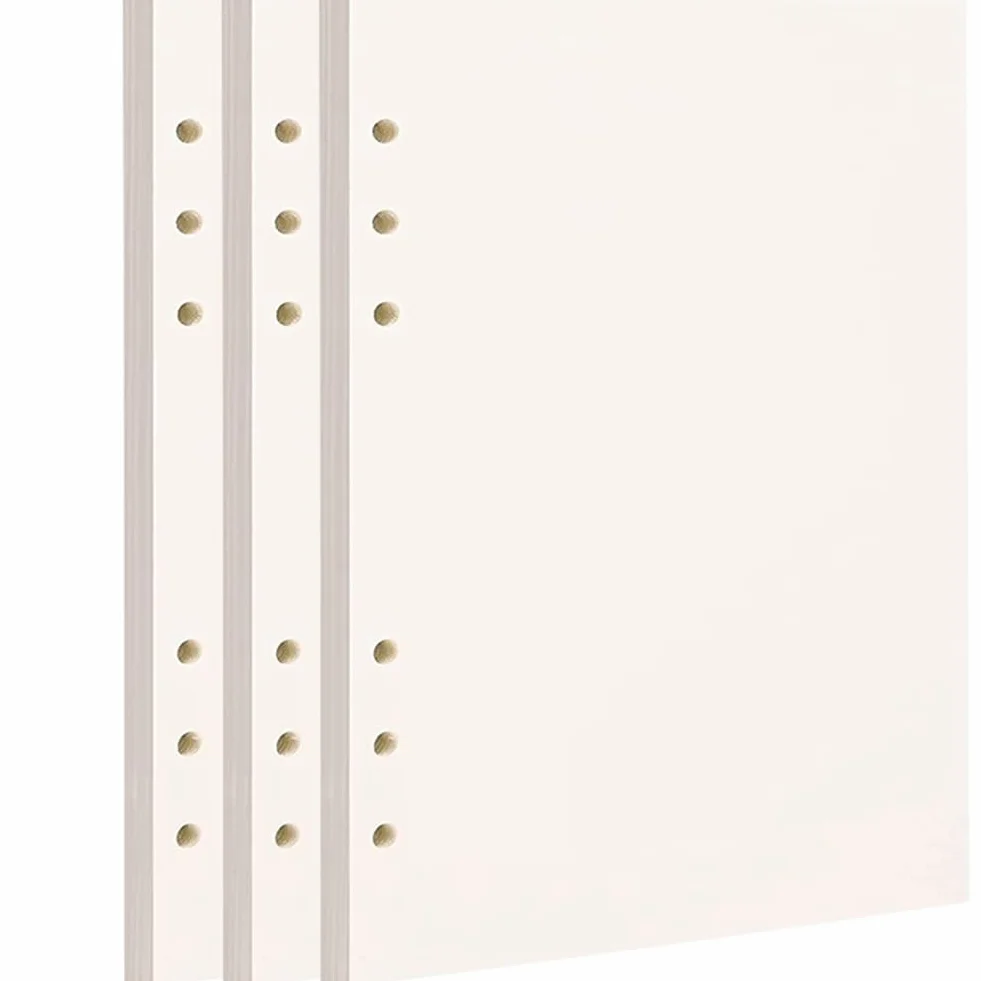Papier A5 100 g/m² 135 arkuszy 270 stron 6 otworów wkładki do notatnika beżowe