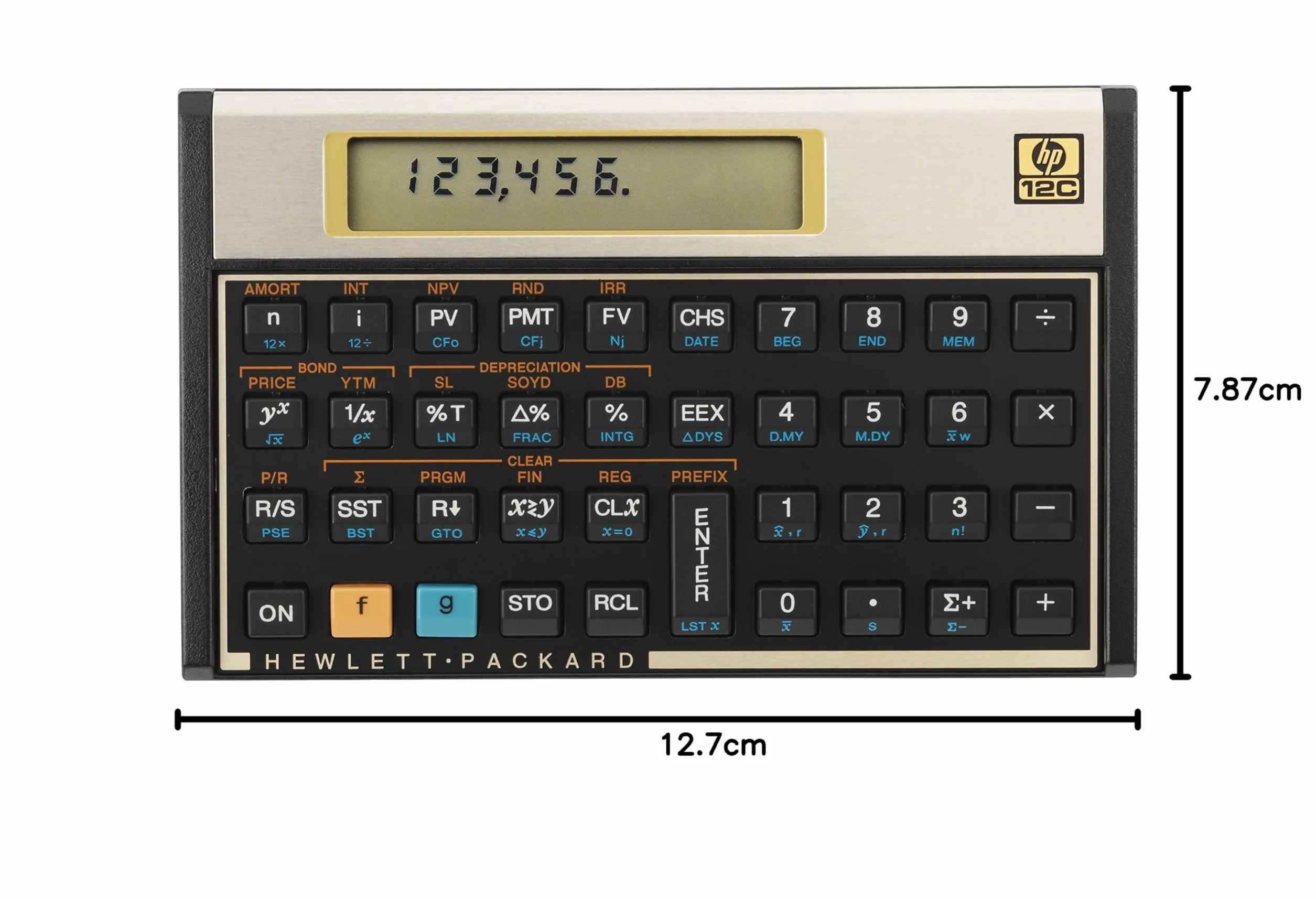 Hewlett Packard HP12C matematyczny kalkulator finansowy, zasilany bateryjnie, 10-cyfrowy z 120 funkcjami