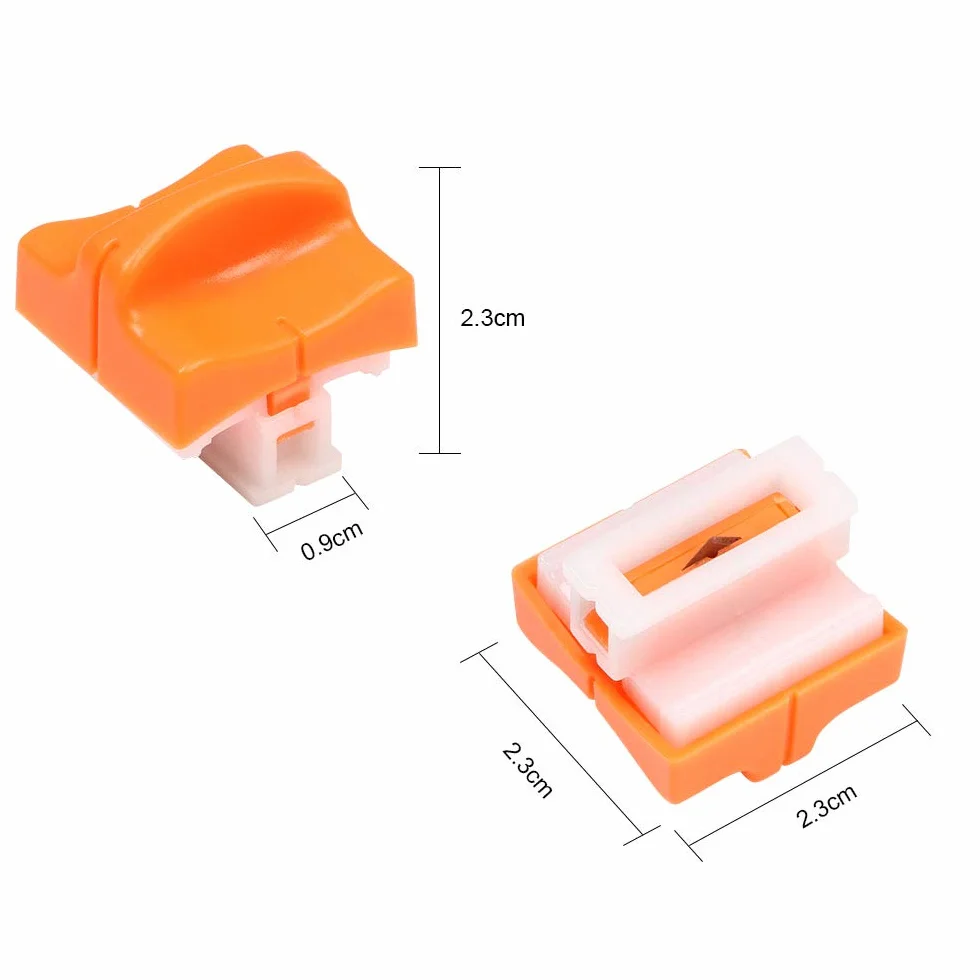 flintronic 8pcs zapasowe ostrza do cięcia papieru z automatyczną konstrukcją bezpieczeństwa do przycinania papieru A4, Pomarańczowy